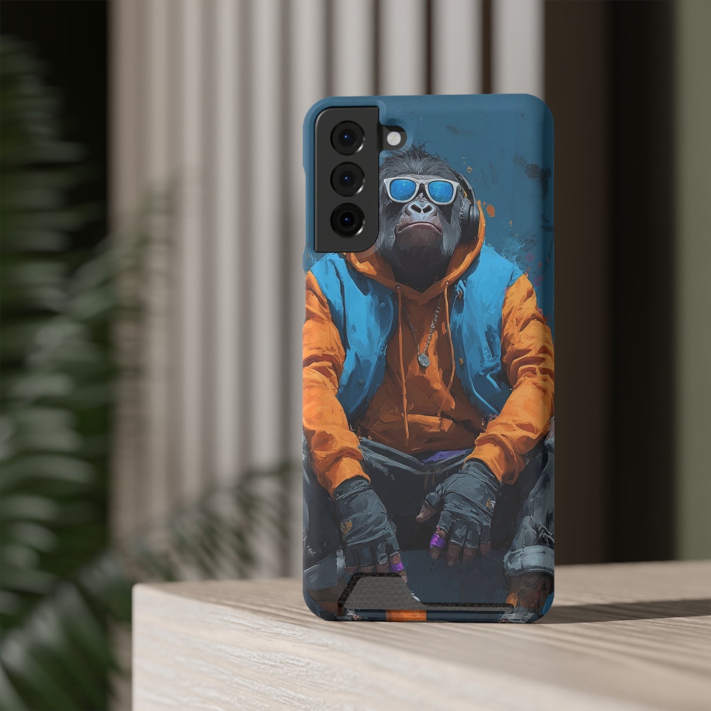 Trendy Phone Case with Card Holder, Stylish Smartphone Protector, Unique Gift for Teens, Graphic Phone Cover, Cool Accessories