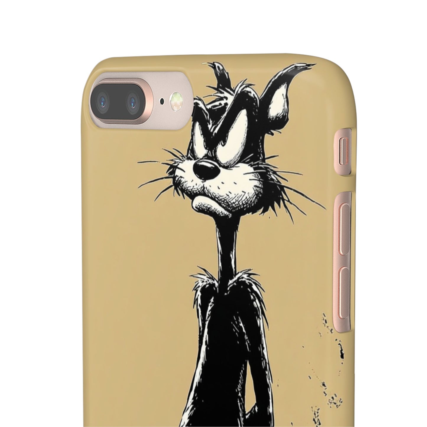 Whimsical Cartoon Snap Case, Fun Phone Cover, Unique Gift for Cat Lovers, Vibrant Art Case, Ideal for Birthdays