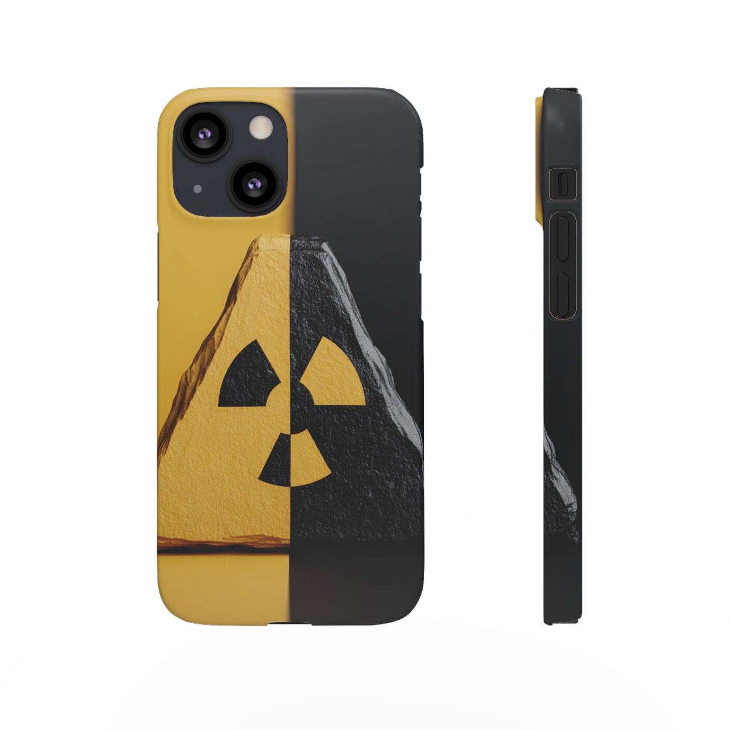Bold Graphic Snap Case, Radiation Symbol Phone Cover, Trendy Phone Accessory, Unique Gift for Tech Lovers, Stylish Mobile Case