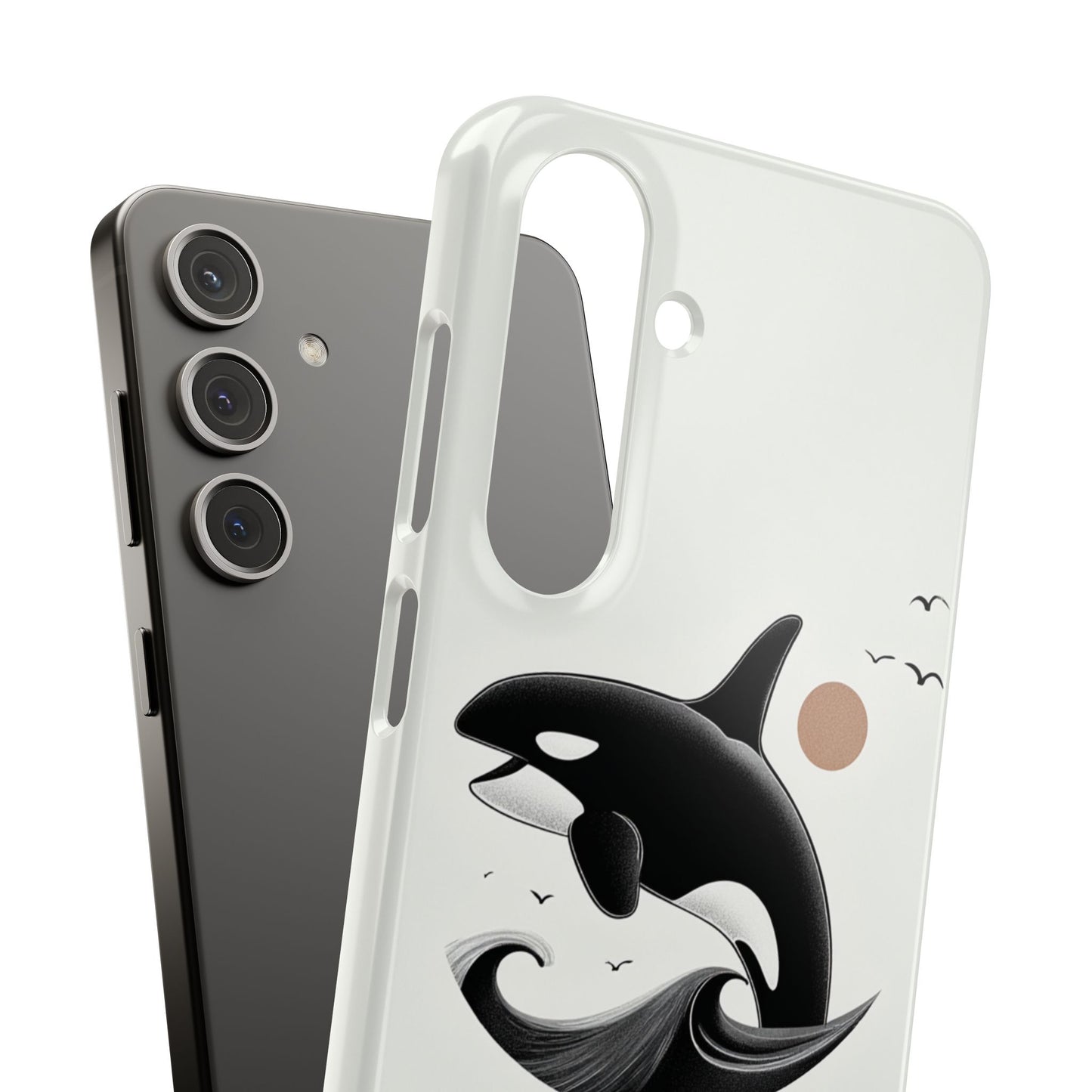 Whale Splash Phone Case | Ocean Lover Gift, Marine Art, Snap Cases, Cute Whale Design, Custom Phone Accessories