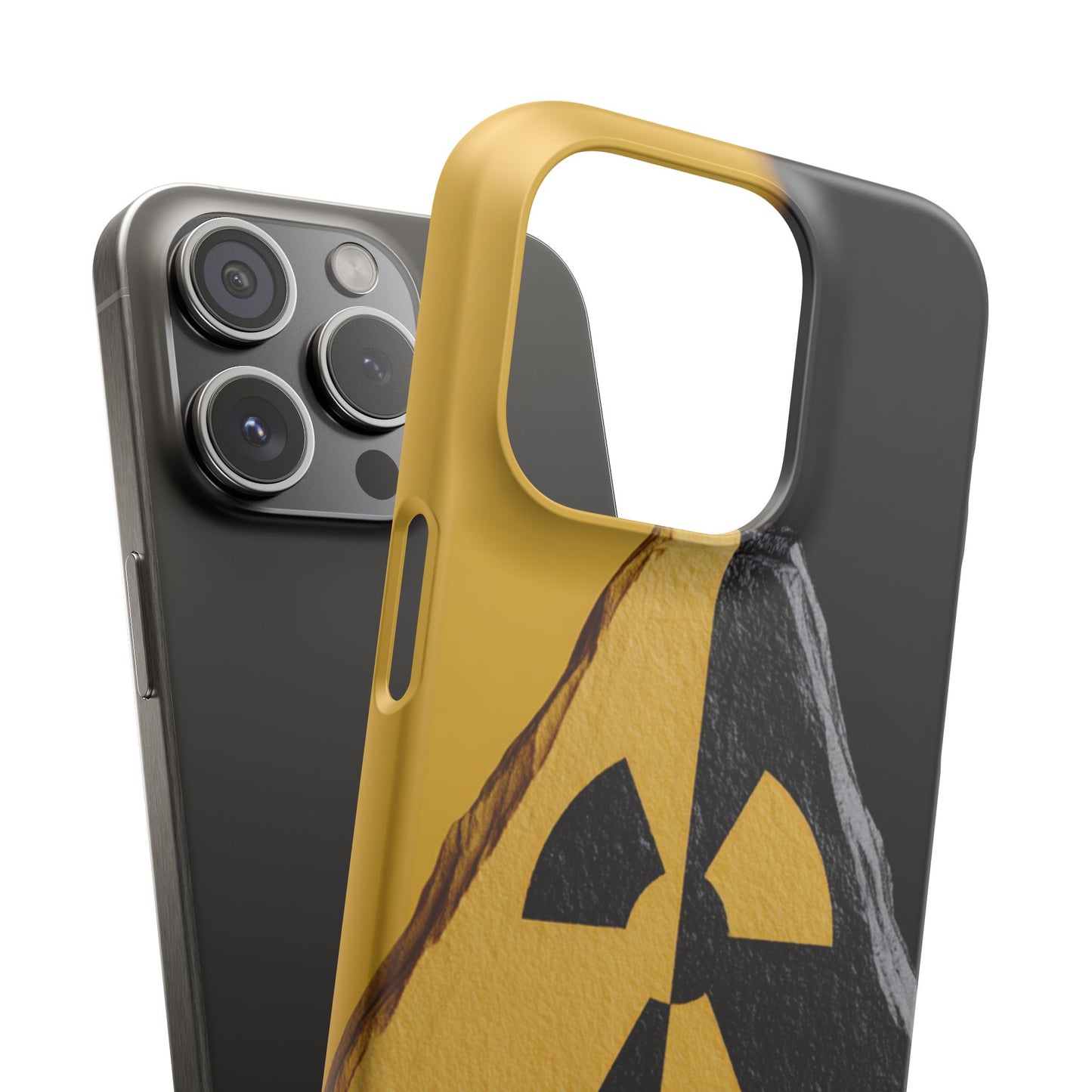 Bold Graphic Snap Case, Radiation Symbol Phone Cover, Trendy Phone Accessory, Unique Gift for Tech Lovers, Stylish Mobile Case