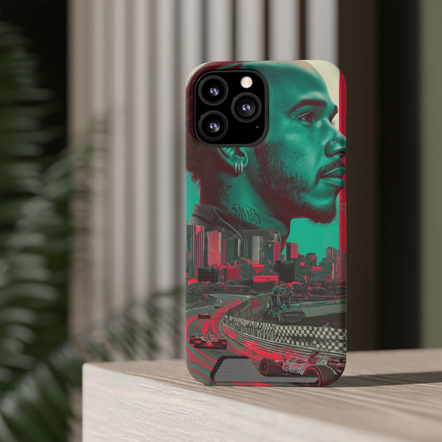 Racing Phone Case, Card Holder Case, Sports Phone Cover, Gift for Car Enthusiasts, Personalized Cell Phone Protector
