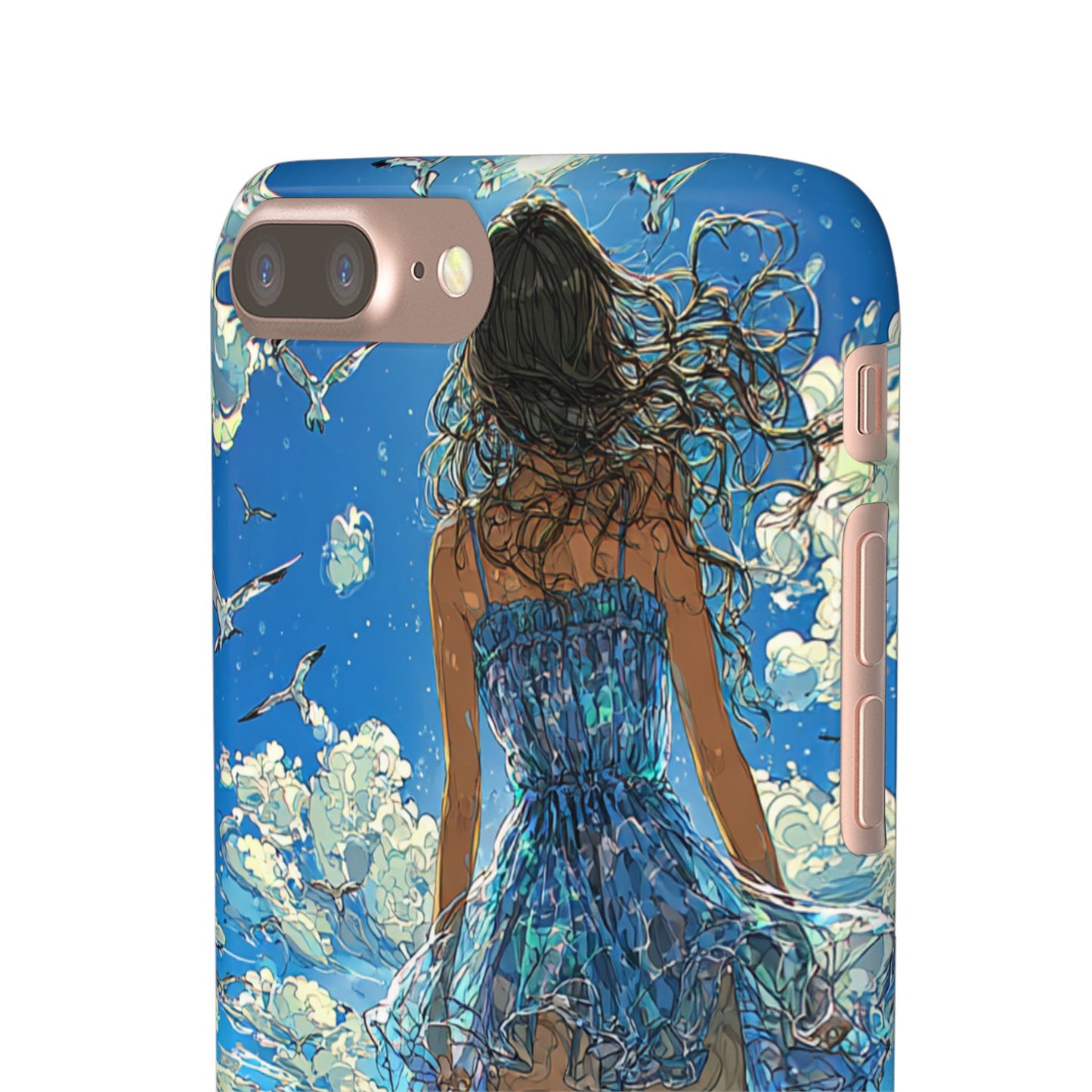 Summer Breeze Snap Case, Ocean Art Phone Cover, Beach Vibes Cell Case, Gift for Her, Custom Phone Accessory