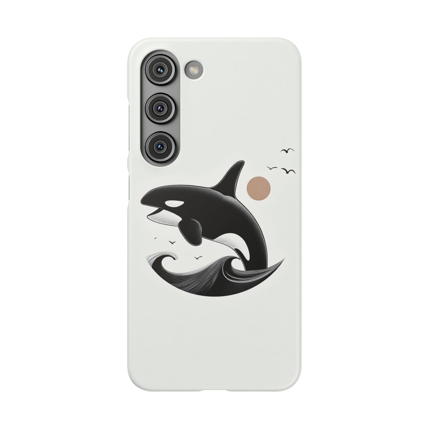 Whale Splash Phone Case | Ocean Lover Gift, Marine Art, Snap Cases, Cute Whale Design, Custom Phone Accessories
