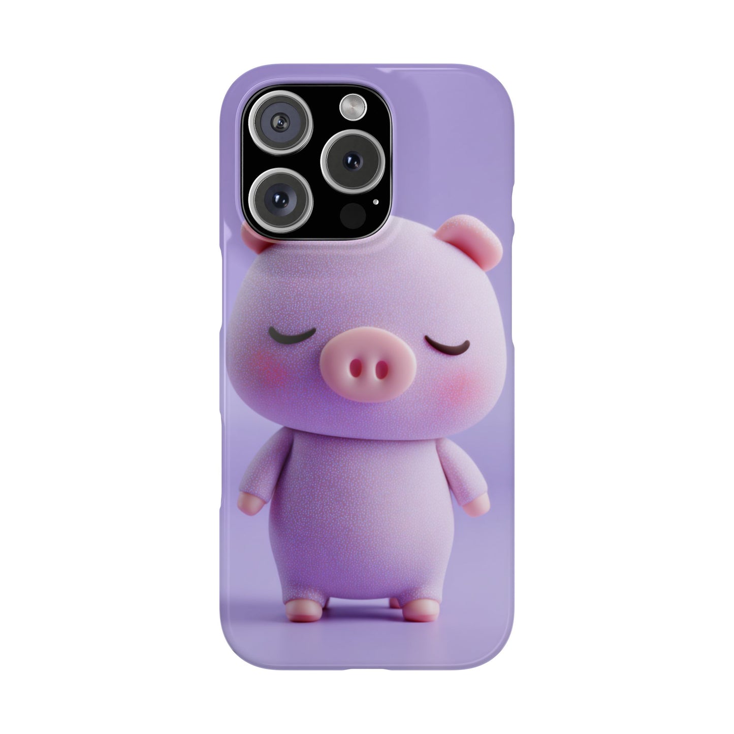 Cute Pig Snap Case for iPhone, Animal Lovers Phone Cover, Kawaii Aesthetic Accessory, Birthday Gift, Unique Phone Protection