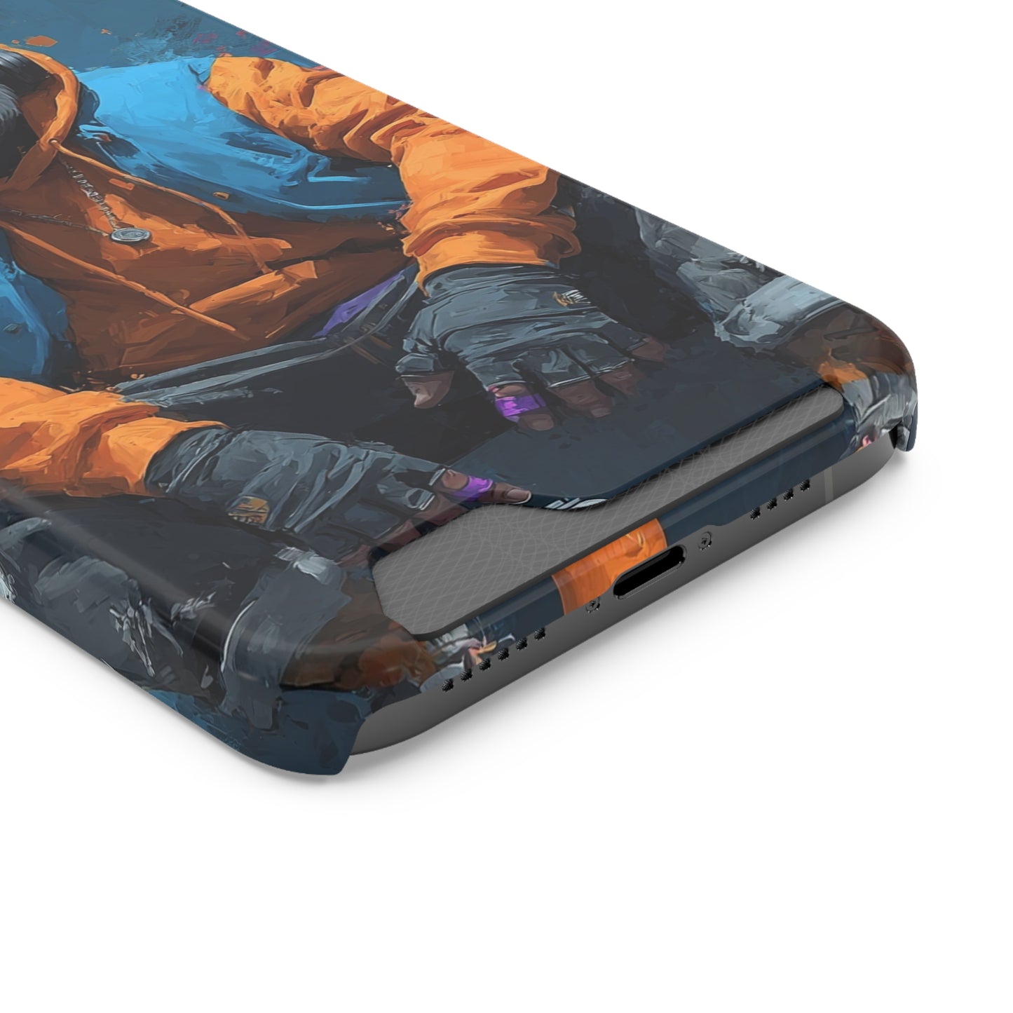 Trendy Phone Case with Card Holder, Stylish Smartphone Protector, Unique Gift for Teens, Graphic Phone Cover, Cool Accessories