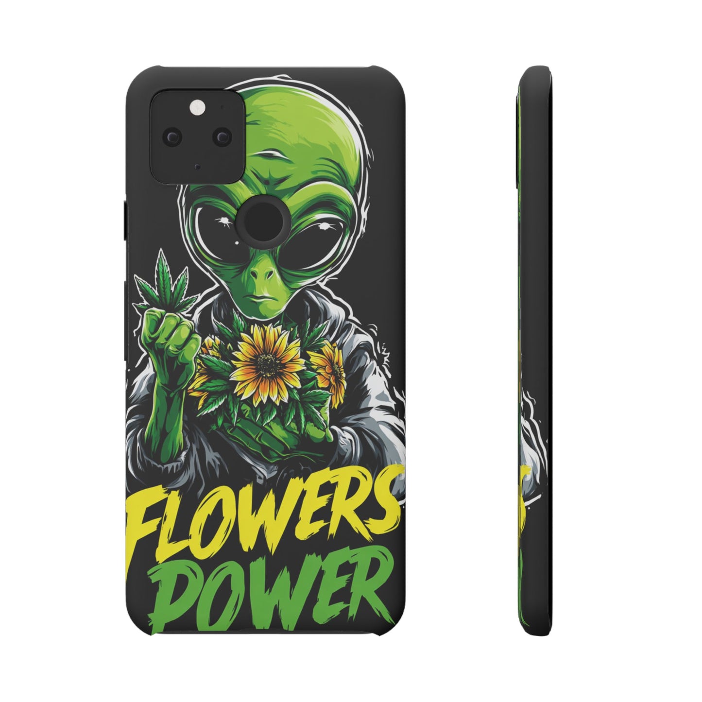Alien Floral Snap Cases, Fun Phone Case, Gifts for Sci-Fi Lovers, Cute Alien Decor, Unique Tech Accessories