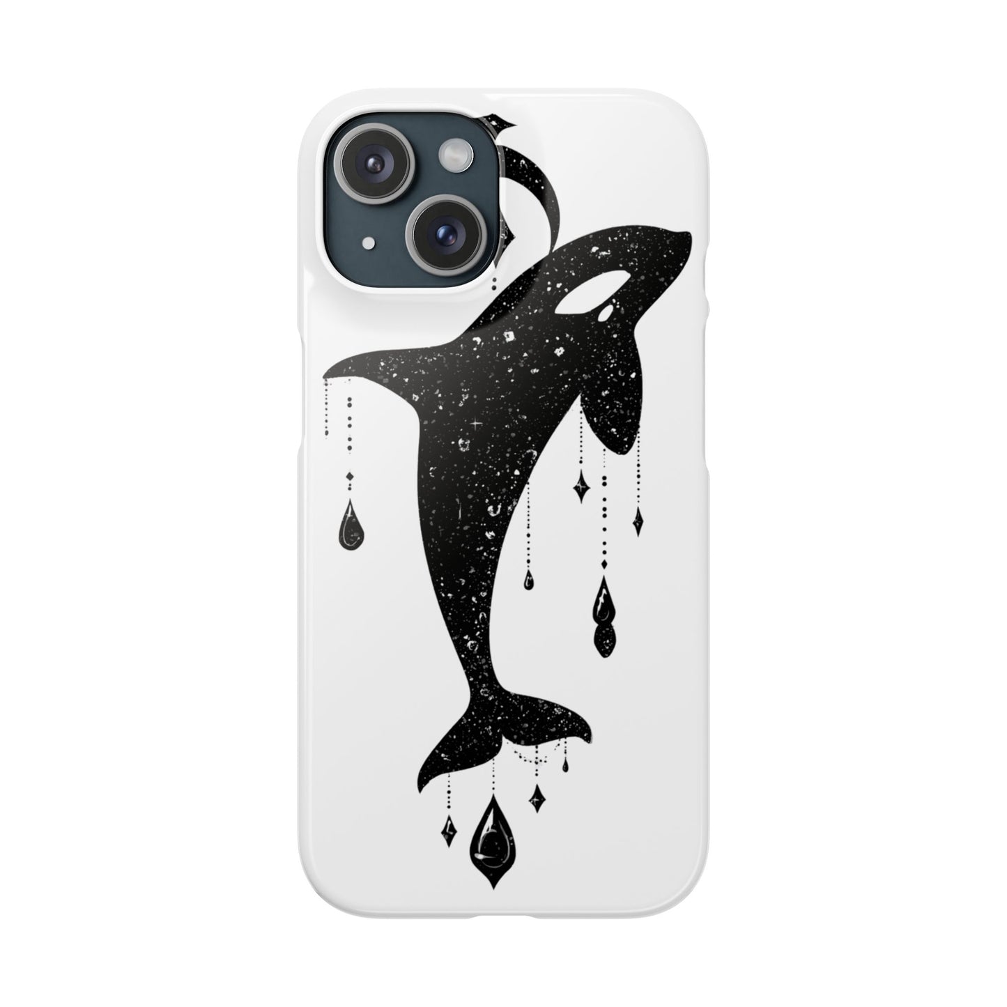 Celestial Orca Snap Case | Phone Cover, Whale Lover Gift, Cosmic Decor, Unique Art, Ocean Vibe