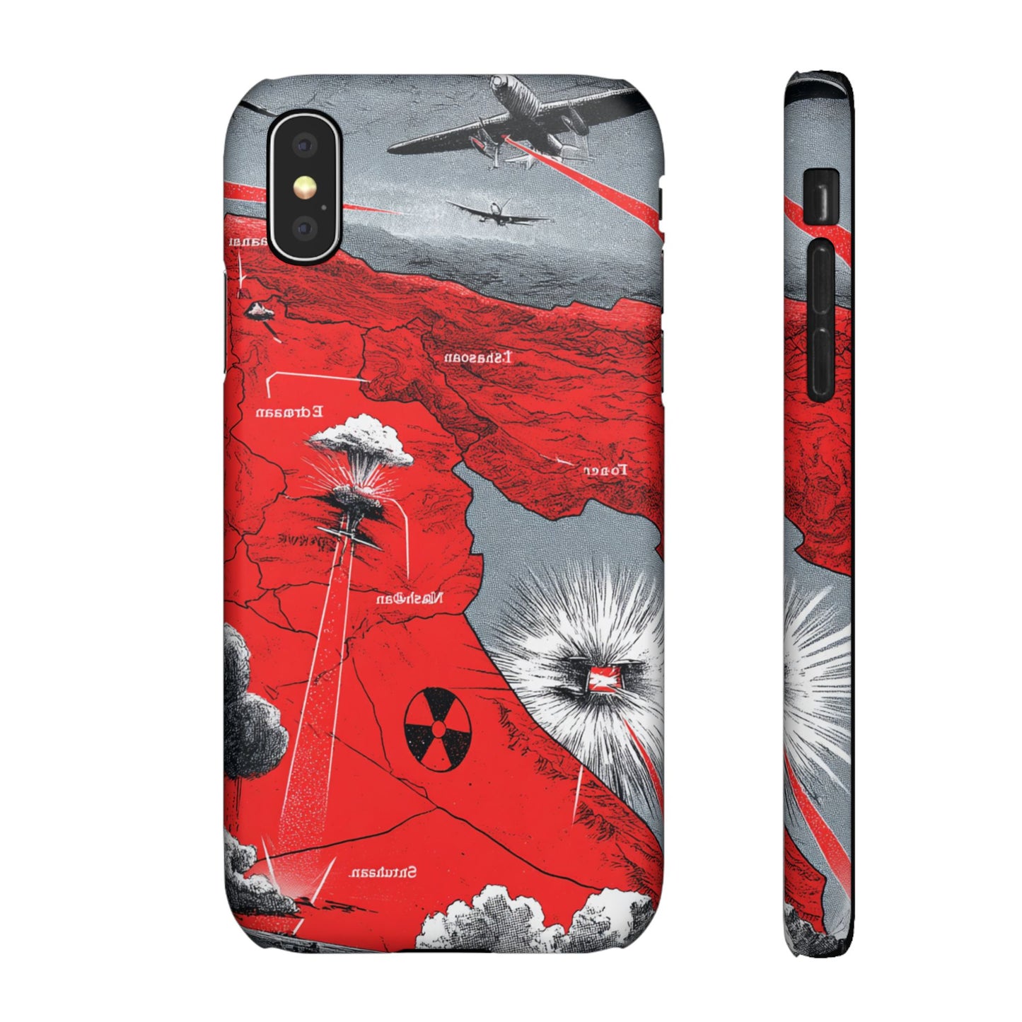 Bold Graphic Snap Case with Dramatic Design, Unique Phone Cover, Artistic Protection for iPhone, Trendy Gadget Gift, Edgy Tech Accessory