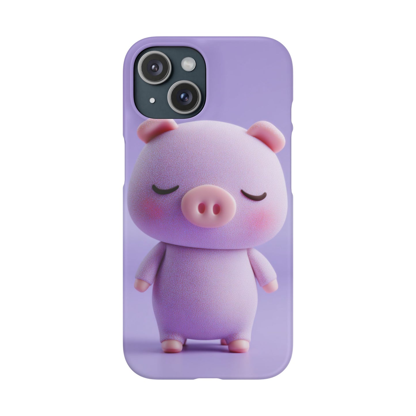 Cute Pig Snap Case for iPhone, Animal Lovers Phone Cover, Kawaii Aesthetic Accessory, Birthday Gift, Unique Phone Protection