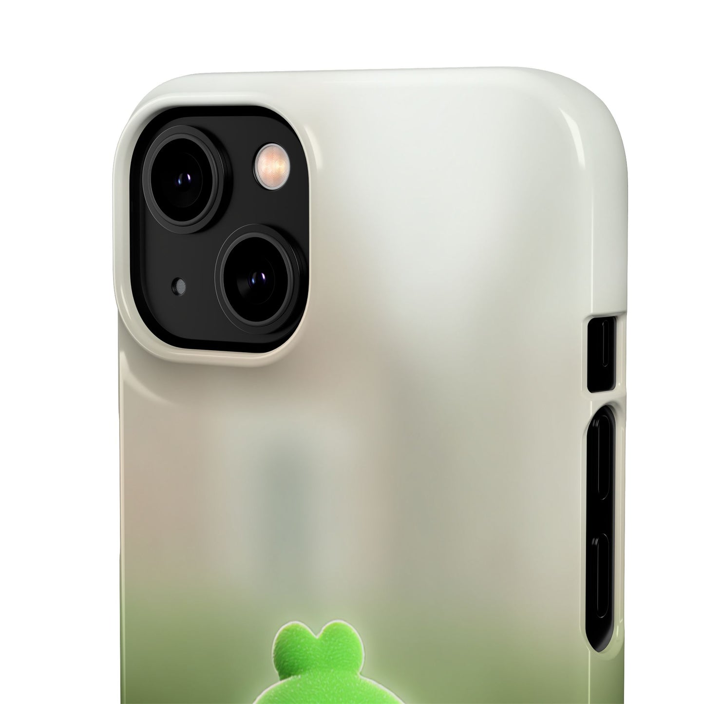 Cute Green Creature Phone Case, Snap Cases, Green Monster Phone Cover, Fun Phone Accessory, Playful Gift for Kids