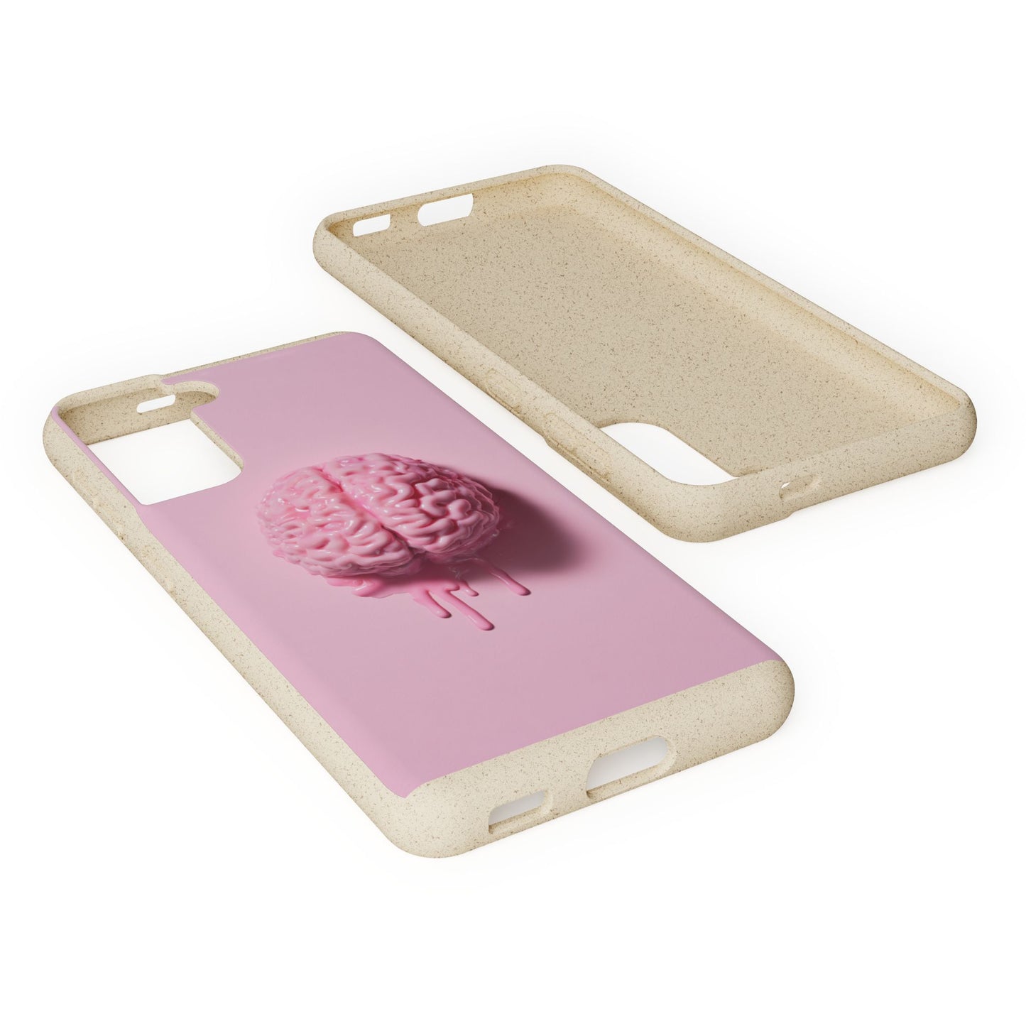 Eco-Friendly Brain Design Phone Case, Biodegradable Phone Cover, Unique Gift for Tech Lovers, Sustainable Accessory, Cute Phone Case