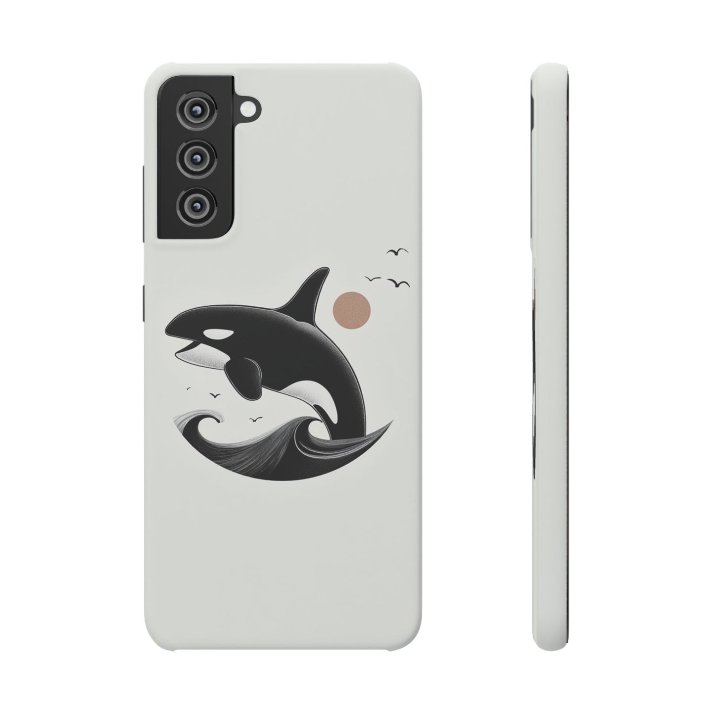 Whale Splash Phone Case | Ocean Lover Gift, Marine Art, Snap Cases, Cute Whale Design, Custom Phone Accessories