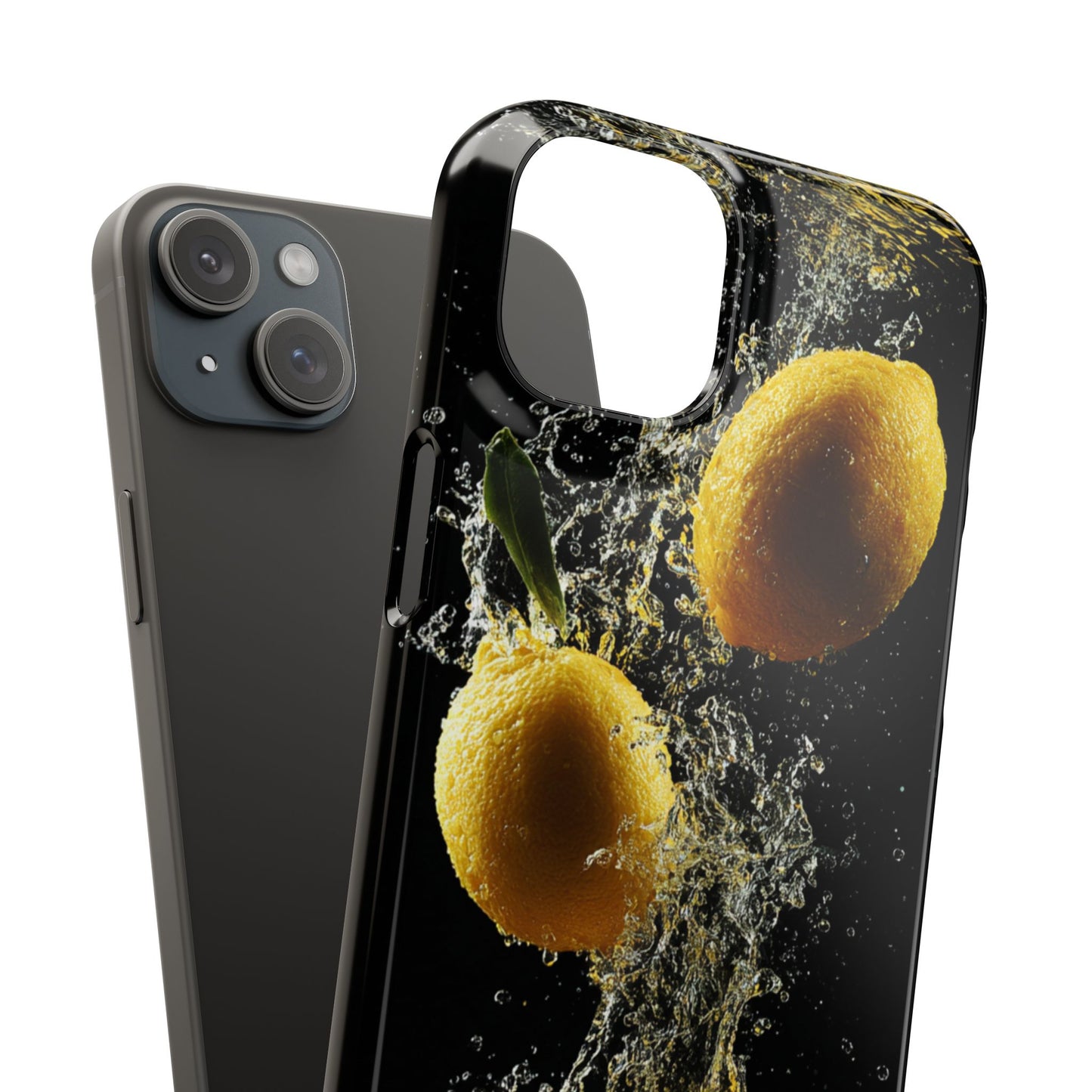 Lemon Splash Phone Case - Vibrant Snap Case, Fruit Lover Gift, Summer Vibes, Kitchen Decor, Unique Phone Accessories