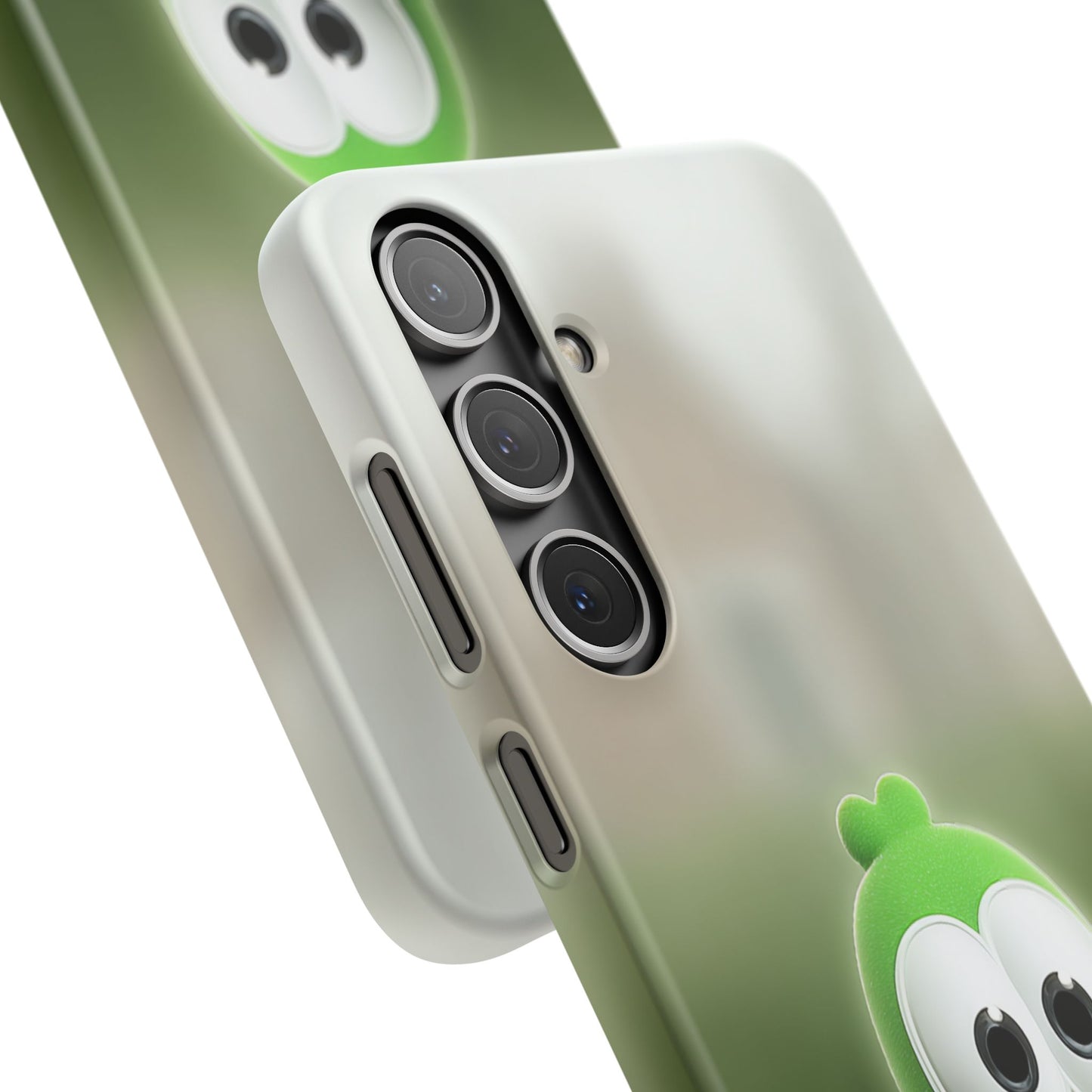 Cute Green Creature Phone Case, Snap Cases, Green Monster Phone Cover, Fun Phone Accessory, Playful Gift for Kids