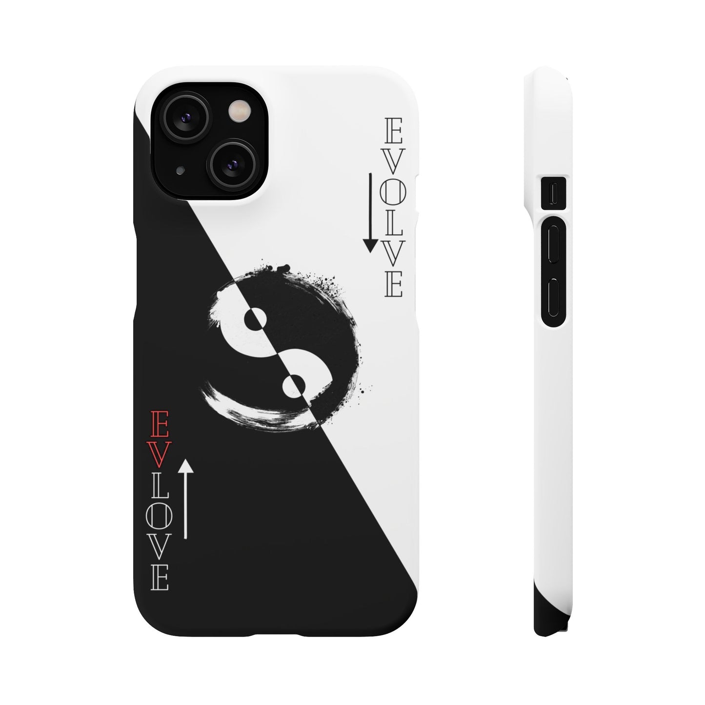 Yin Yang Evolve Black and White Snap Case Cover for iPhone and Samsung