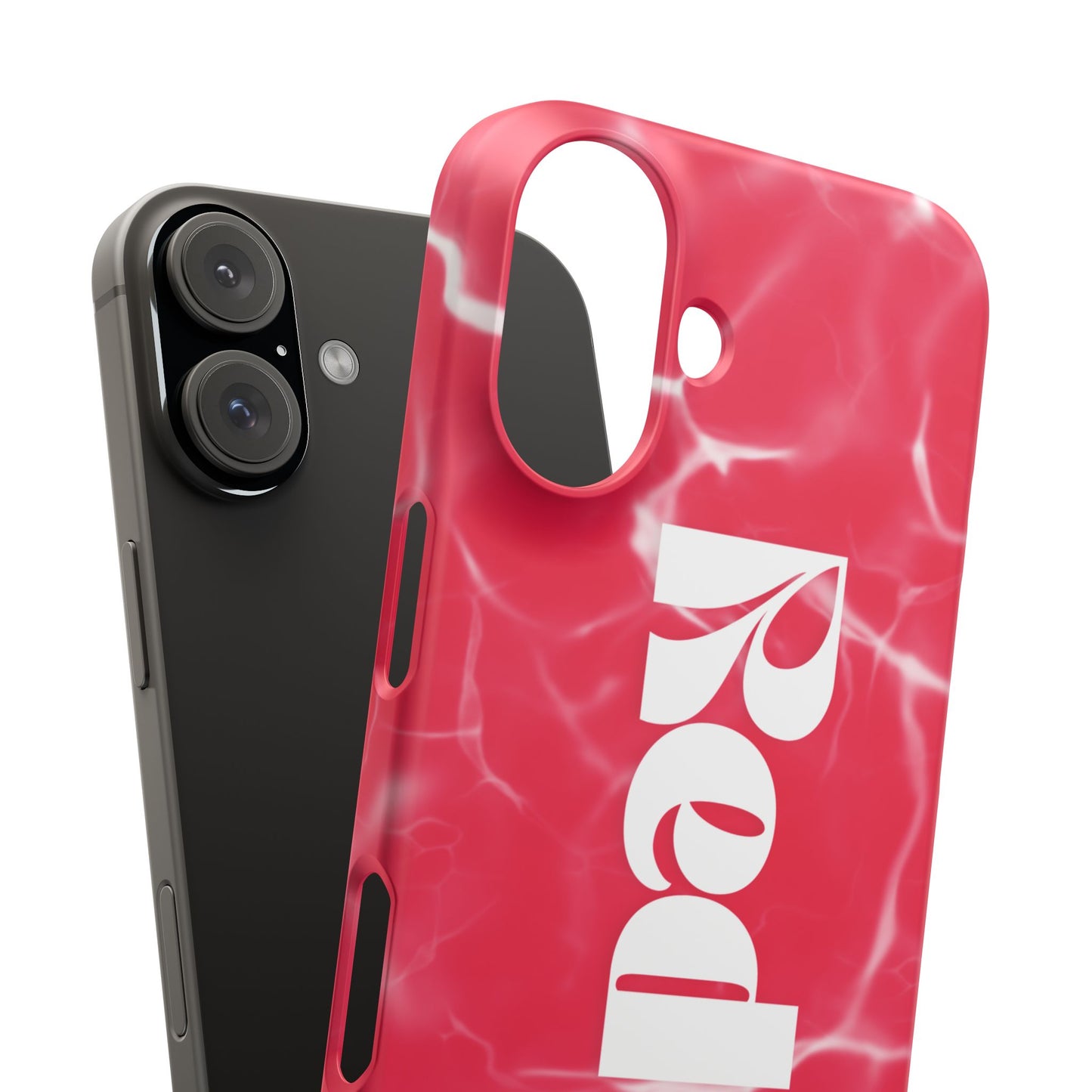 Vibrant Red Snap Case for iPhone, Trendy Phone Cover, Gift for Her, Summer Accessory, Stylish Tech Protection