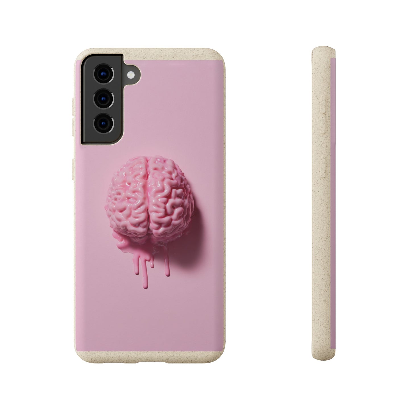 Eco-Friendly Brain Design Phone Case, Biodegradable Phone Cover, Unique Gift for Tech Lovers, Sustainable Accessory, Cute Phone Case