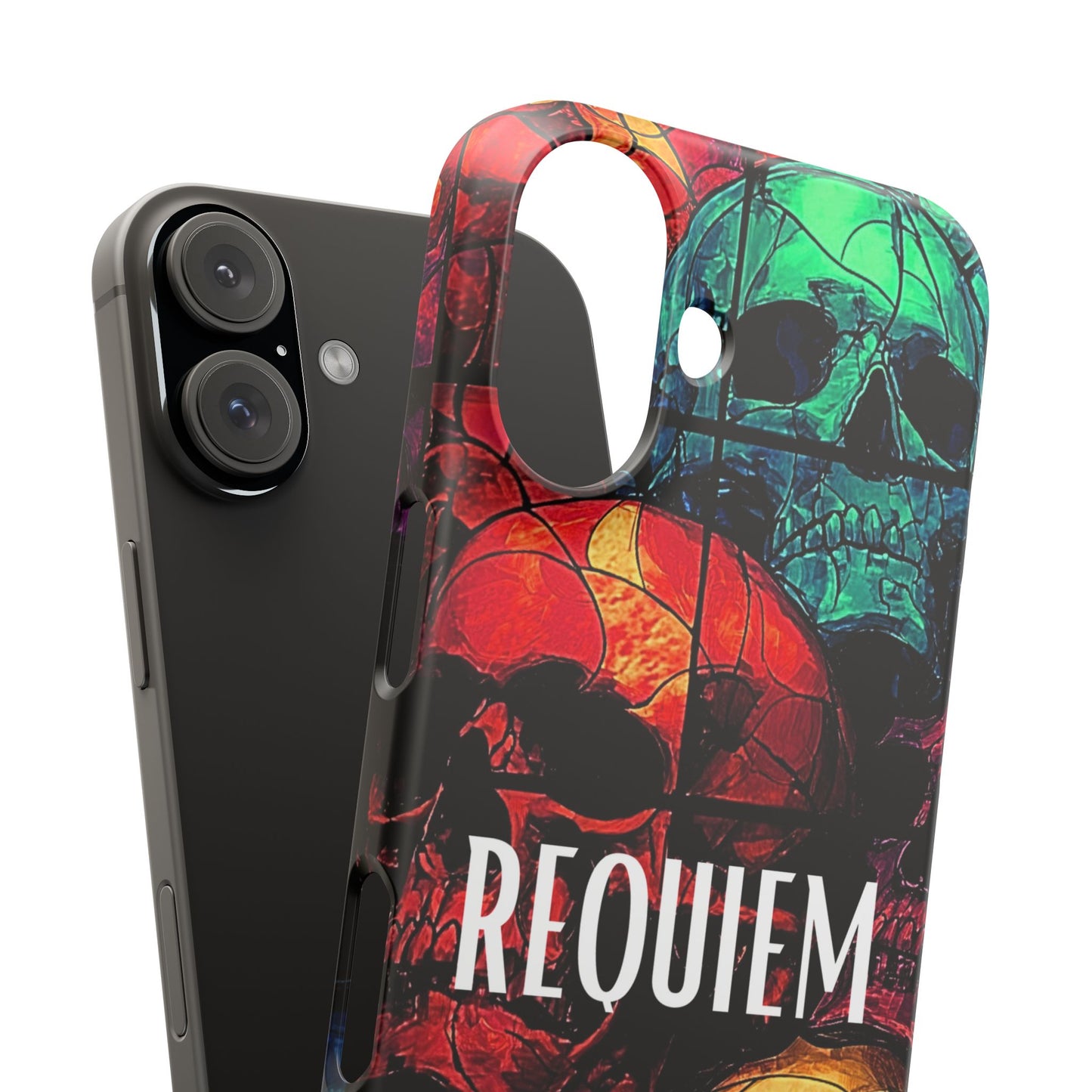 Halloween Custom Requiem Skull Snap Case Phone Cover for iPhone and Samsung