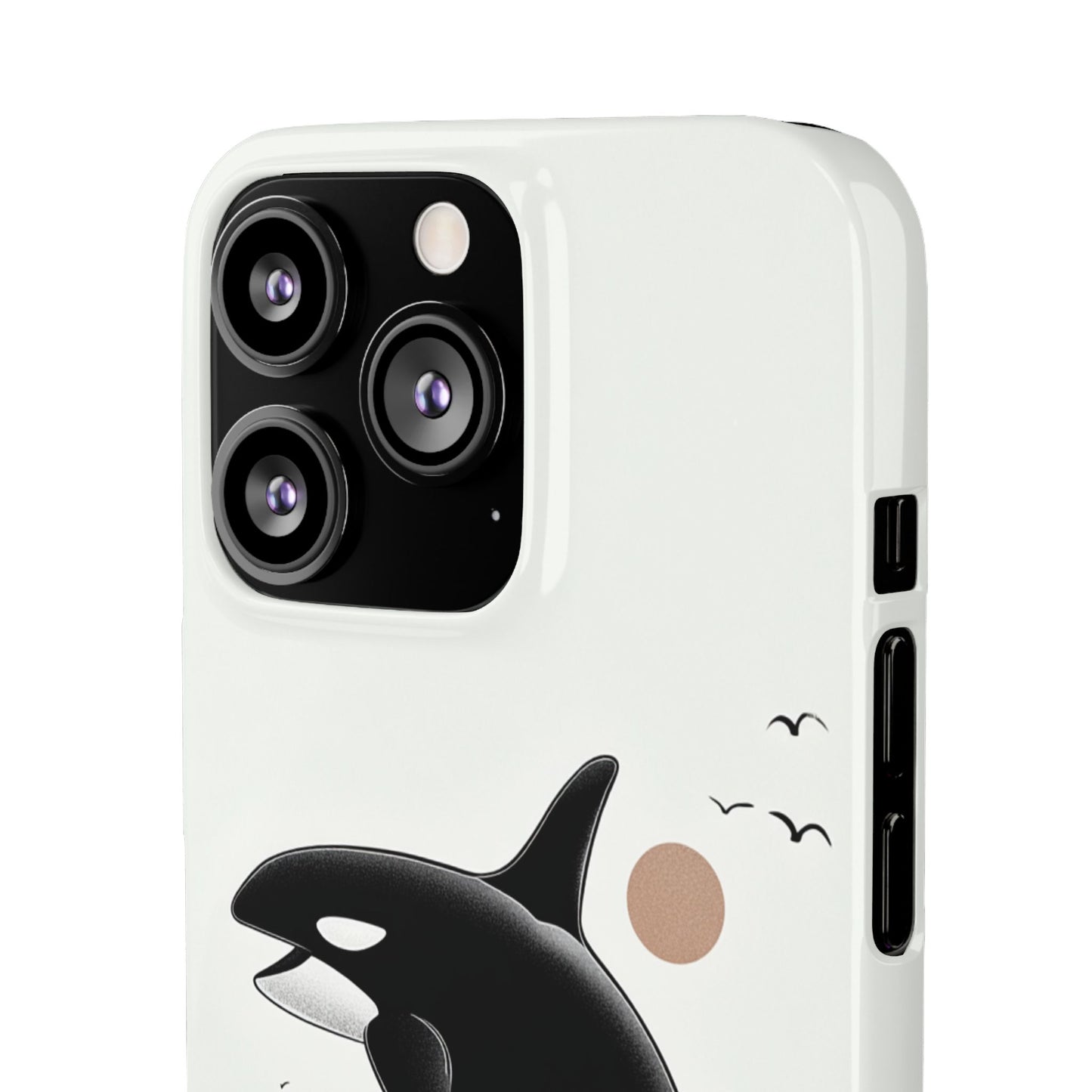 Whale Splash Phone Case | Ocean Lover Gift, Marine Art, Snap Cases, Cute Whale Design, Custom Phone Accessories