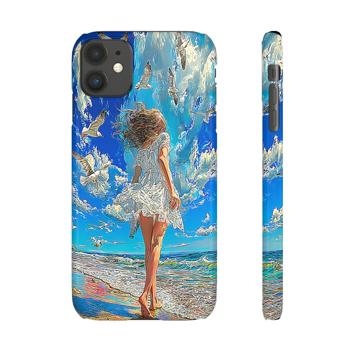 Dreamy Seaside Snap Case, Ocean Waves Phone Cover, Summer Vibe Gift, Cute Aesthetic Accessory, Beach Lover Case