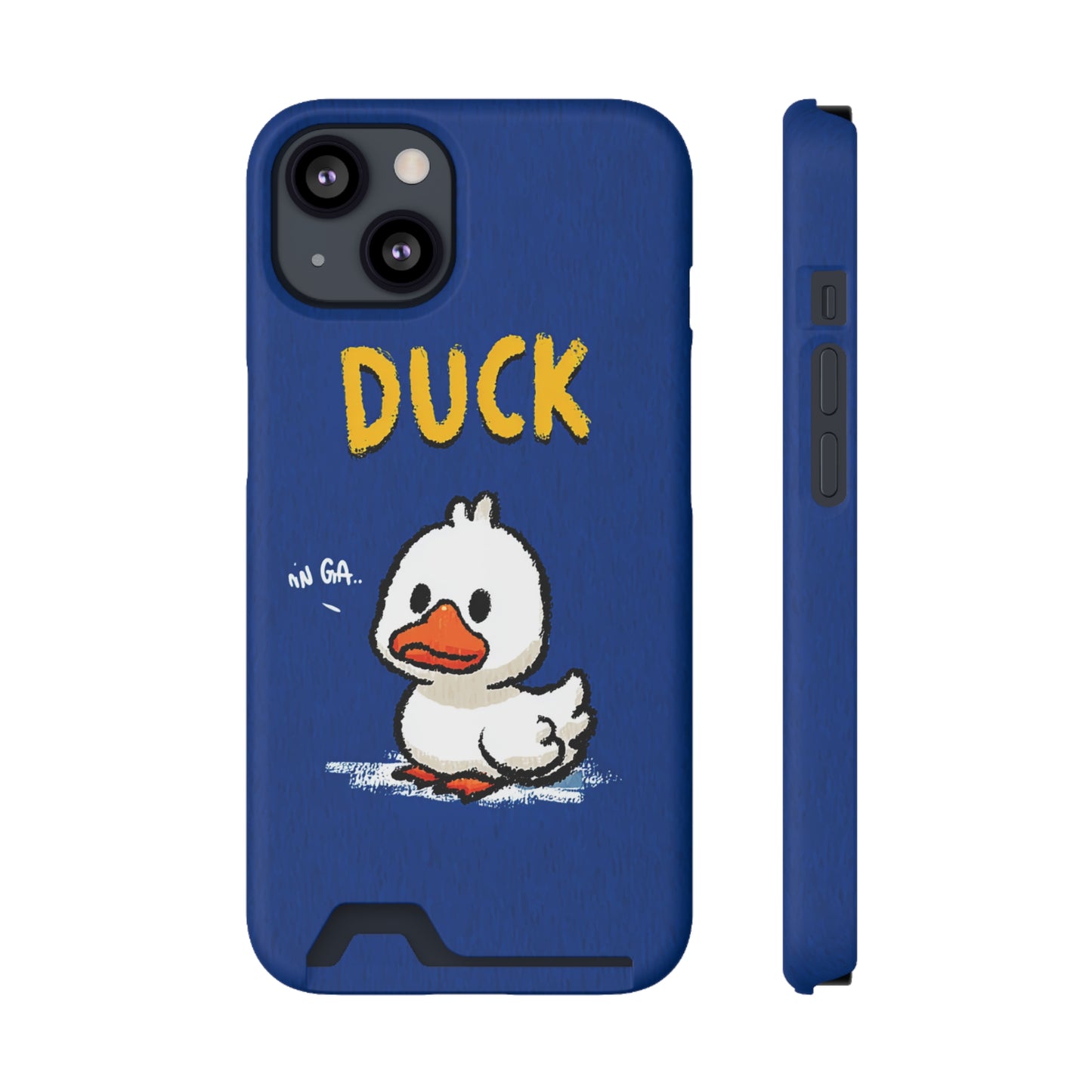 Cute Duck Phone Case with Card Holder | Stylish Cell Accessory for Animal Lovers, Gifts for Kids, Birthday, Everyday Use