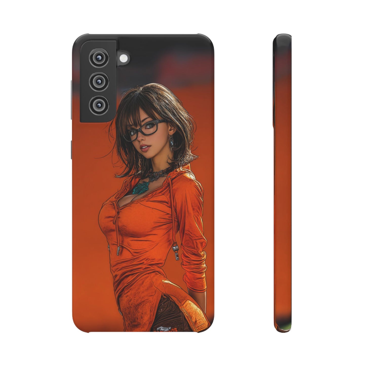 Velma Dinkley Cleveland Browns Fan Snap Cases, Phone Cover, Cartoon Style Art, Custom Case, Protective Shell