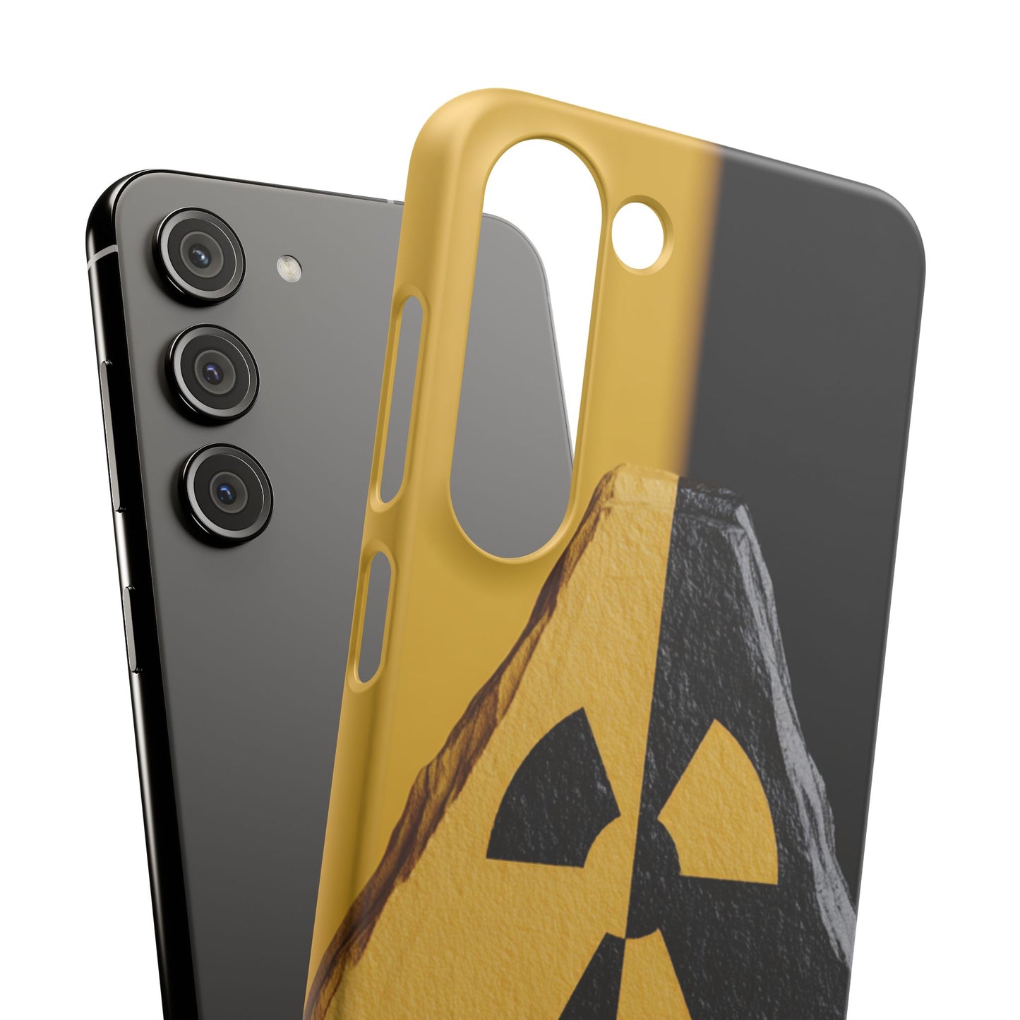 Bold Graphic Snap Case, Radiation Symbol Phone Cover, Trendy Phone Accessory, Unique Gift for Tech Lovers, Stylish Mobile Case