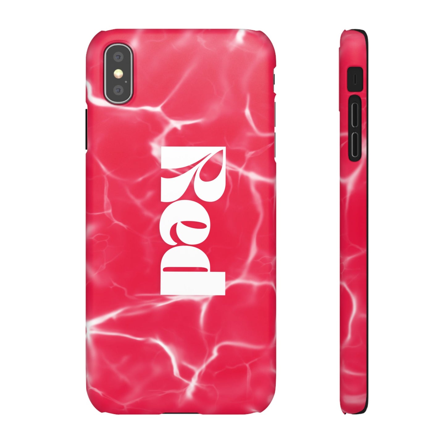 Vibrant Red Snap Case for iPhone, Trendy Phone Cover, Gift for Her, Summer Accessory, Stylish Tech Protection