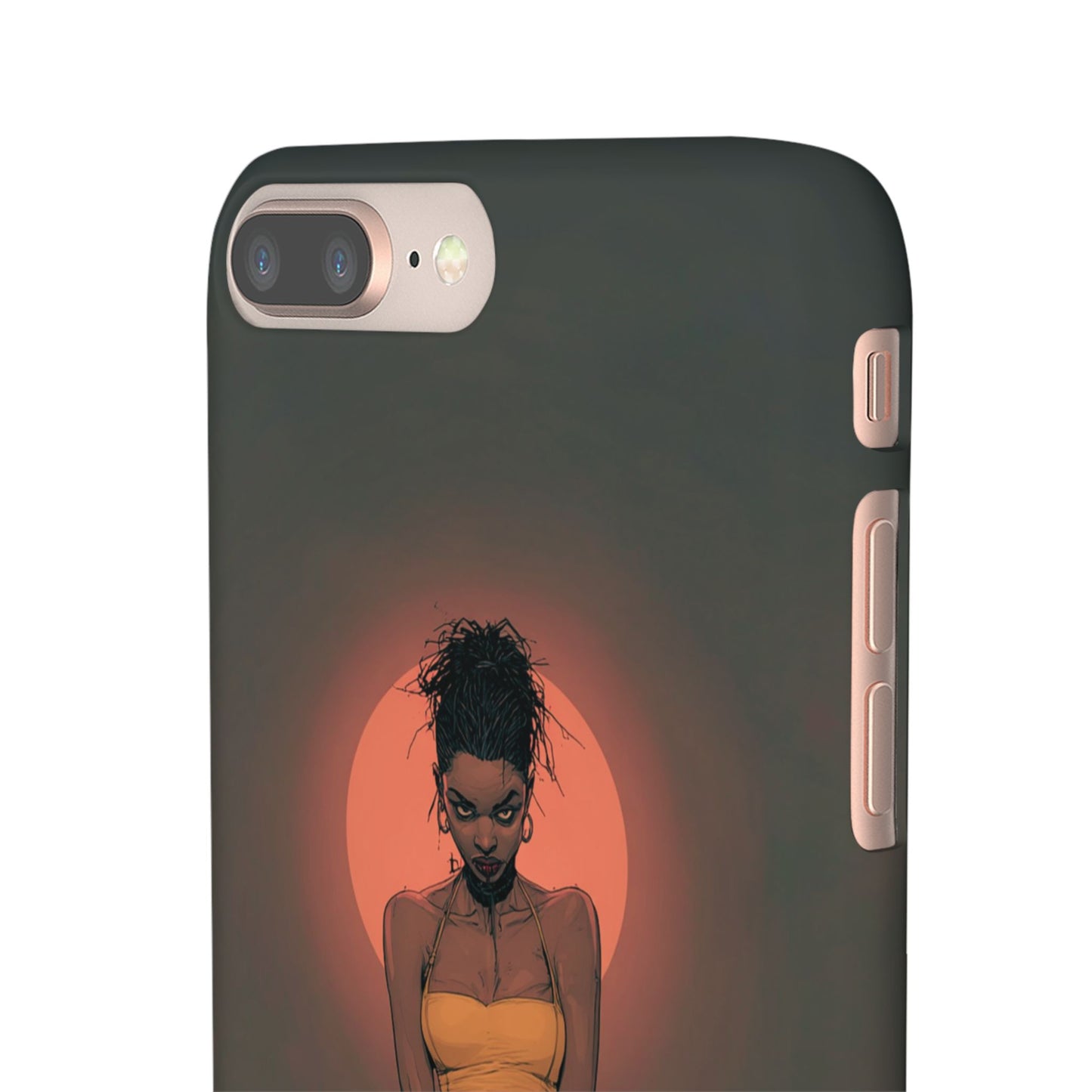Creepy Vampire Girl Snap Case, Halloween Style iPhone Samsung Cover, Spooky Gothic Phone Accessories, Scary Horror Character Device