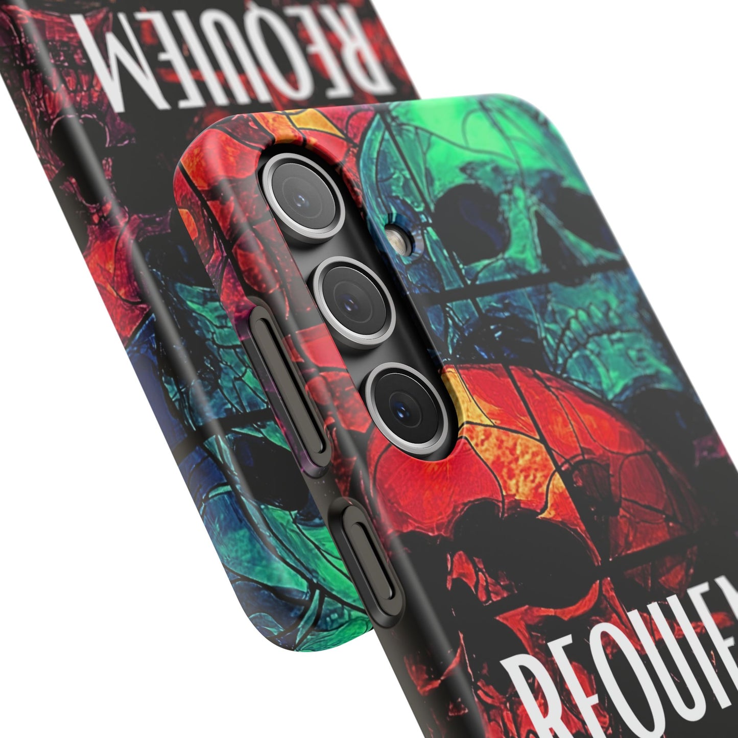 Halloween Custom Requiem Skull Snap Case Phone Cover for iPhone and Samsung