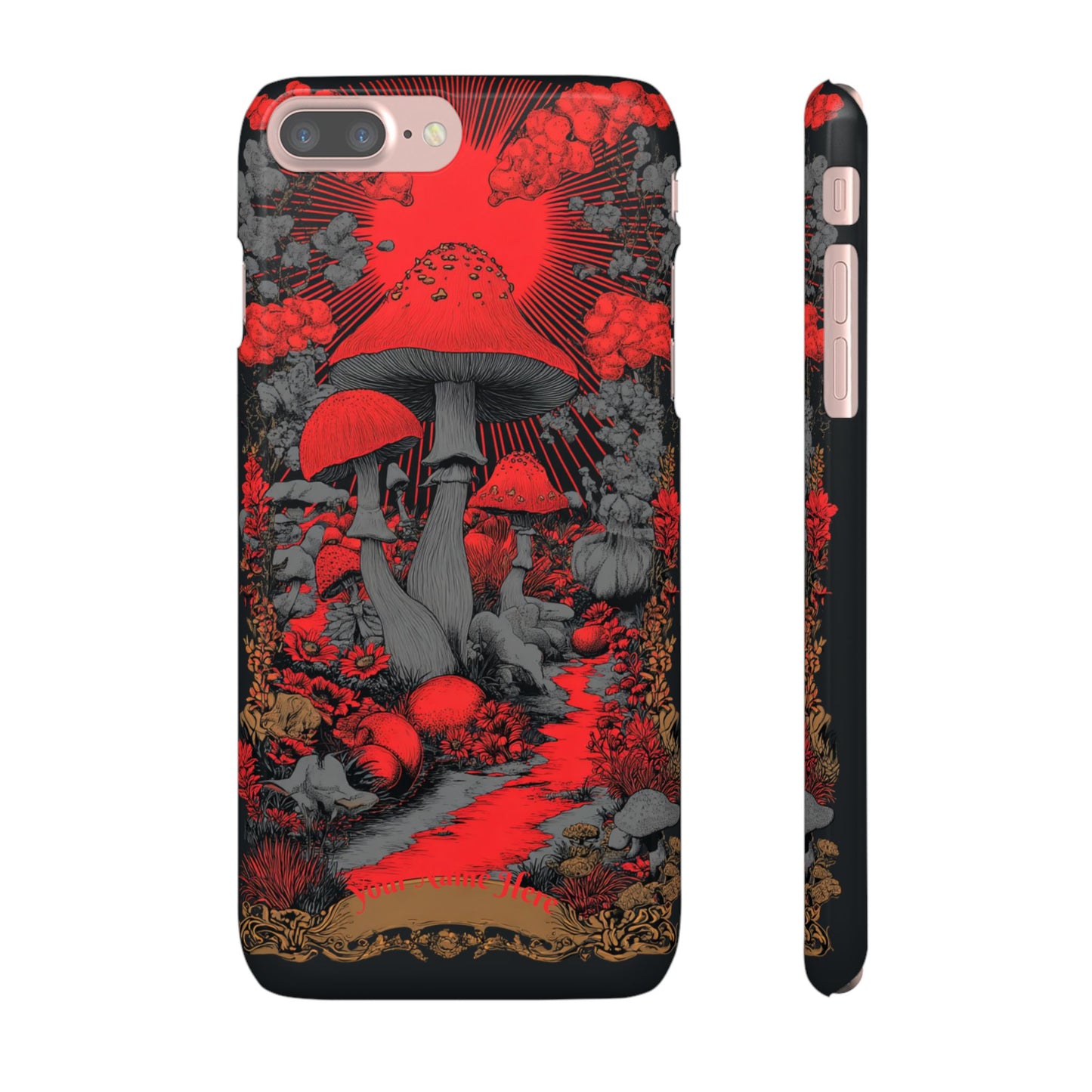 Fantasy Mushroom Snap Case Custom Phone Cover for iPhone and Samsung Mate and Glossy Avvialable