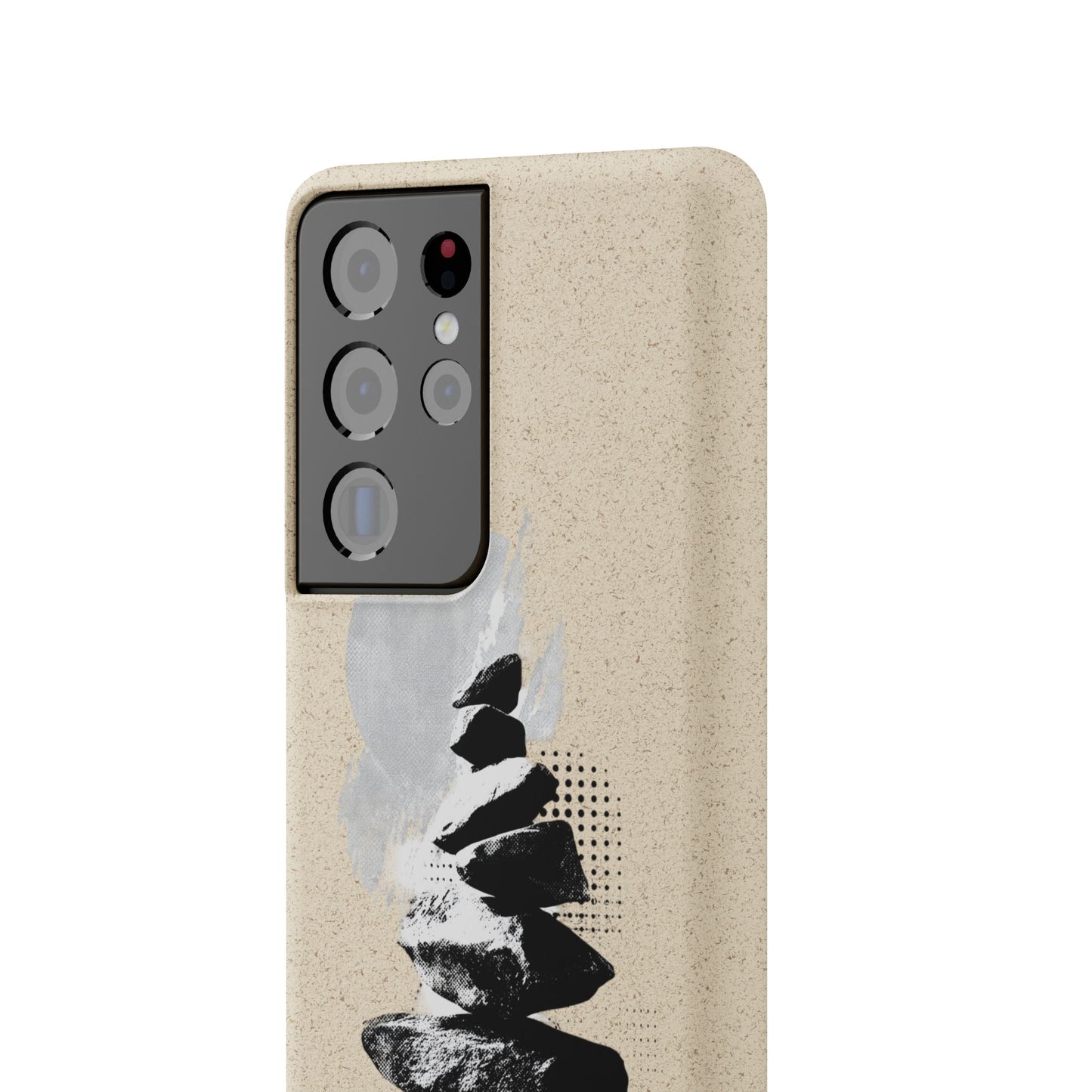 Biodegradable Plastic Free Phone Case Minimalistic Cairn Design Suitable For Iphones And Samsungs