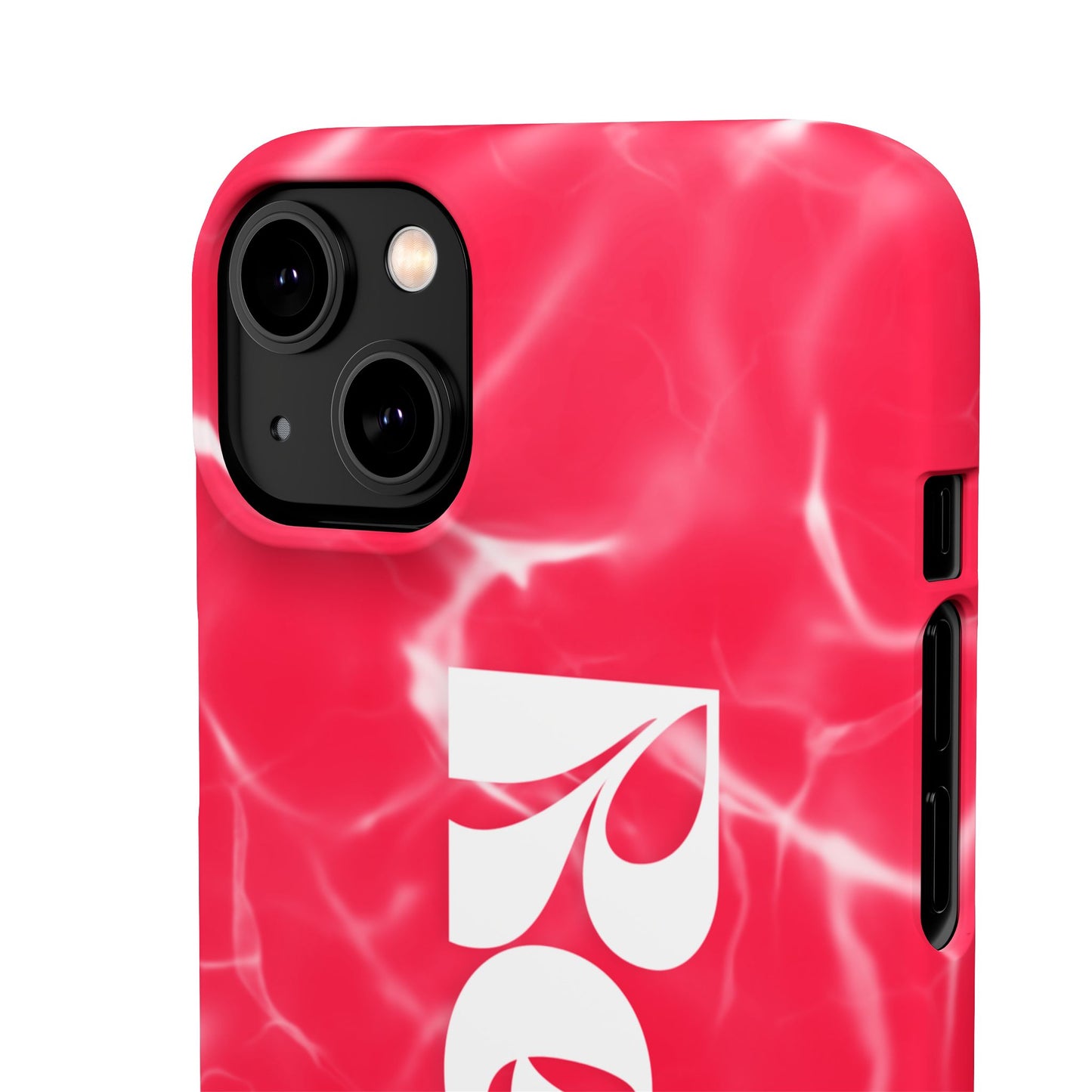 Vibrant Red Snap Case for iPhone, Trendy Phone Cover, Gift for Her, Summer Accessory, Stylish Tech Protection