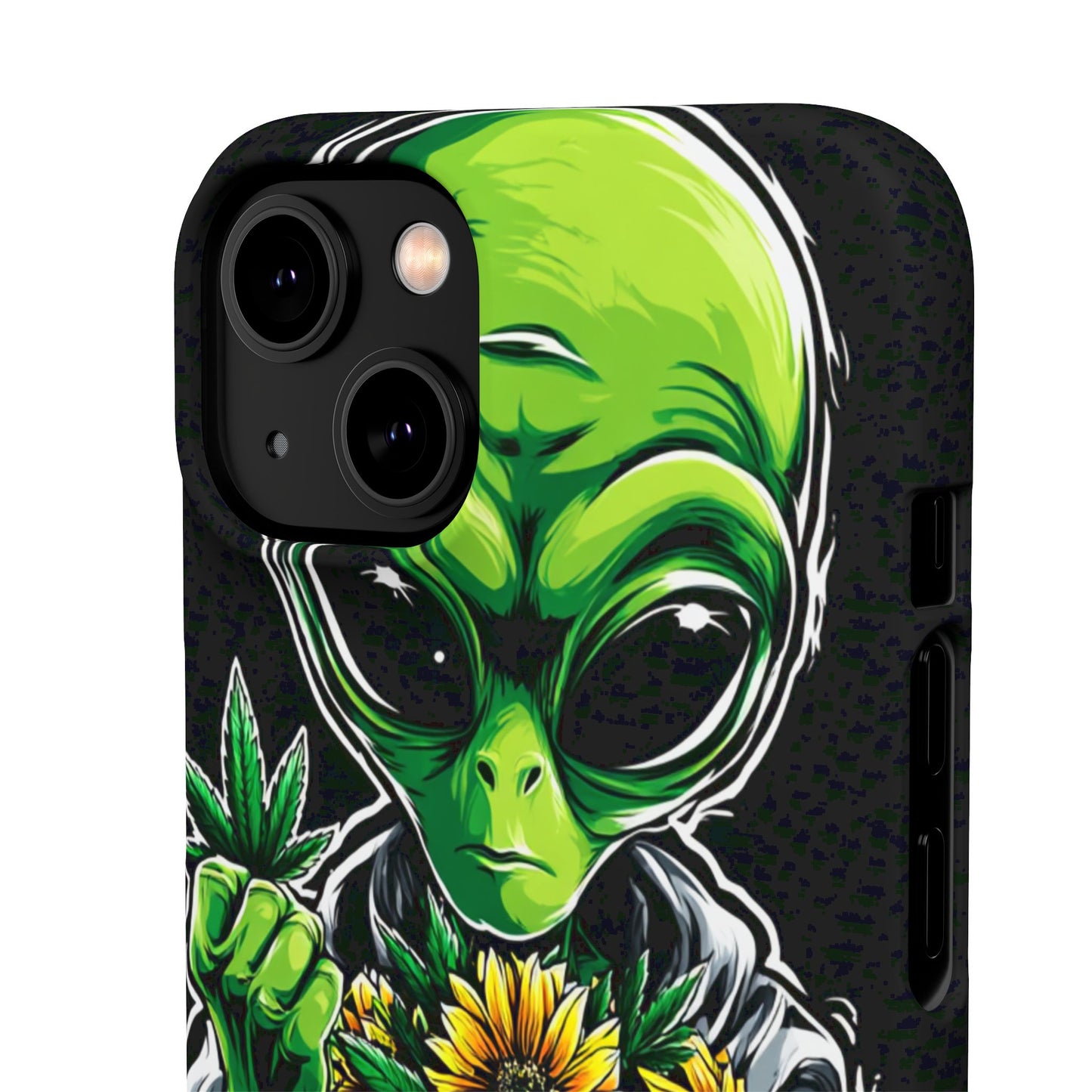 Alien Floral Snap Cases, Fun Phone Case, Gifts for Sci-Fi Lovers, Cute Alien Decor, Unique Tech Accessories