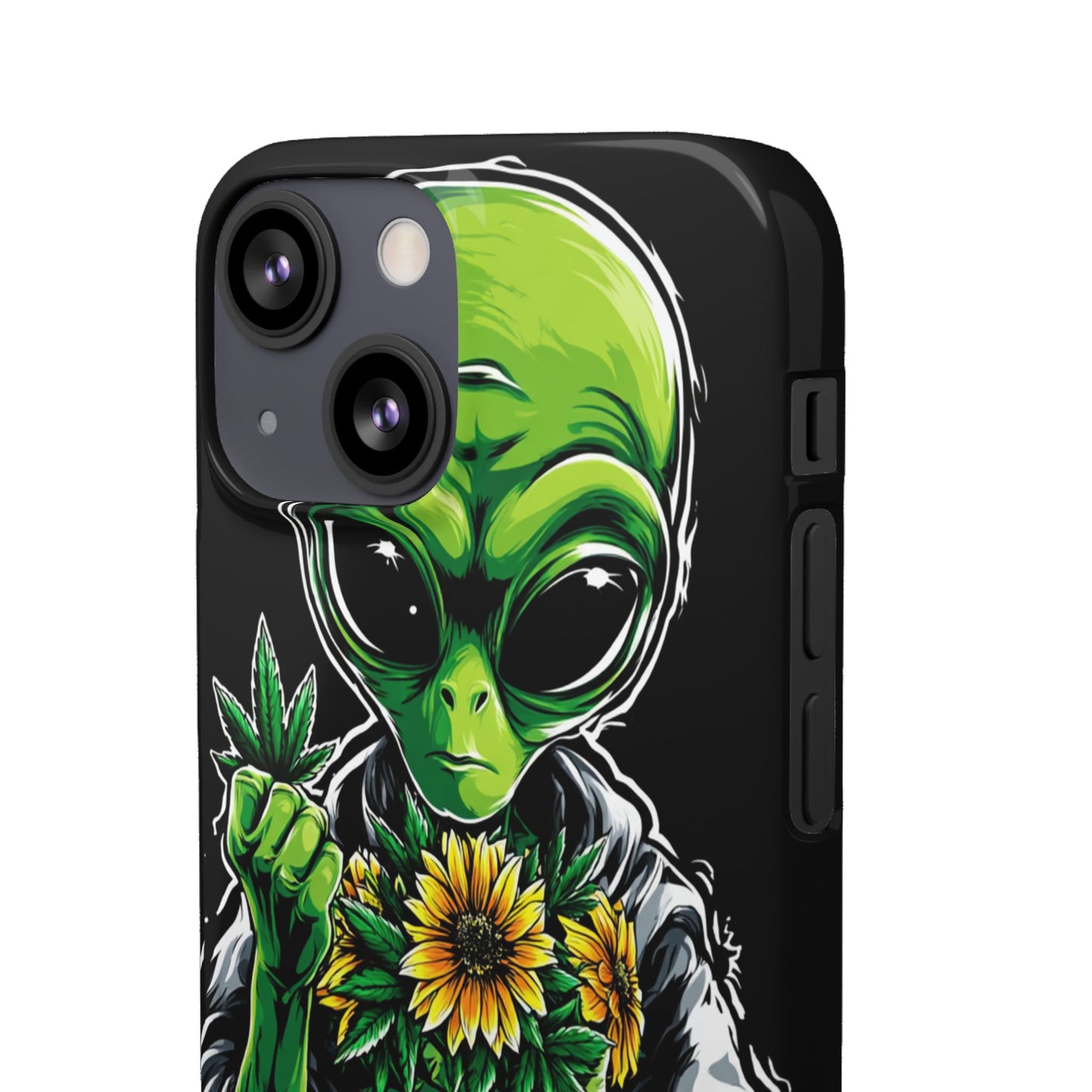 Alien Floral Snap Cases, Fun Phone Case, Gifts for Sci-Fi Lovers, Cute Alien Decor, Unique Tech Accessories