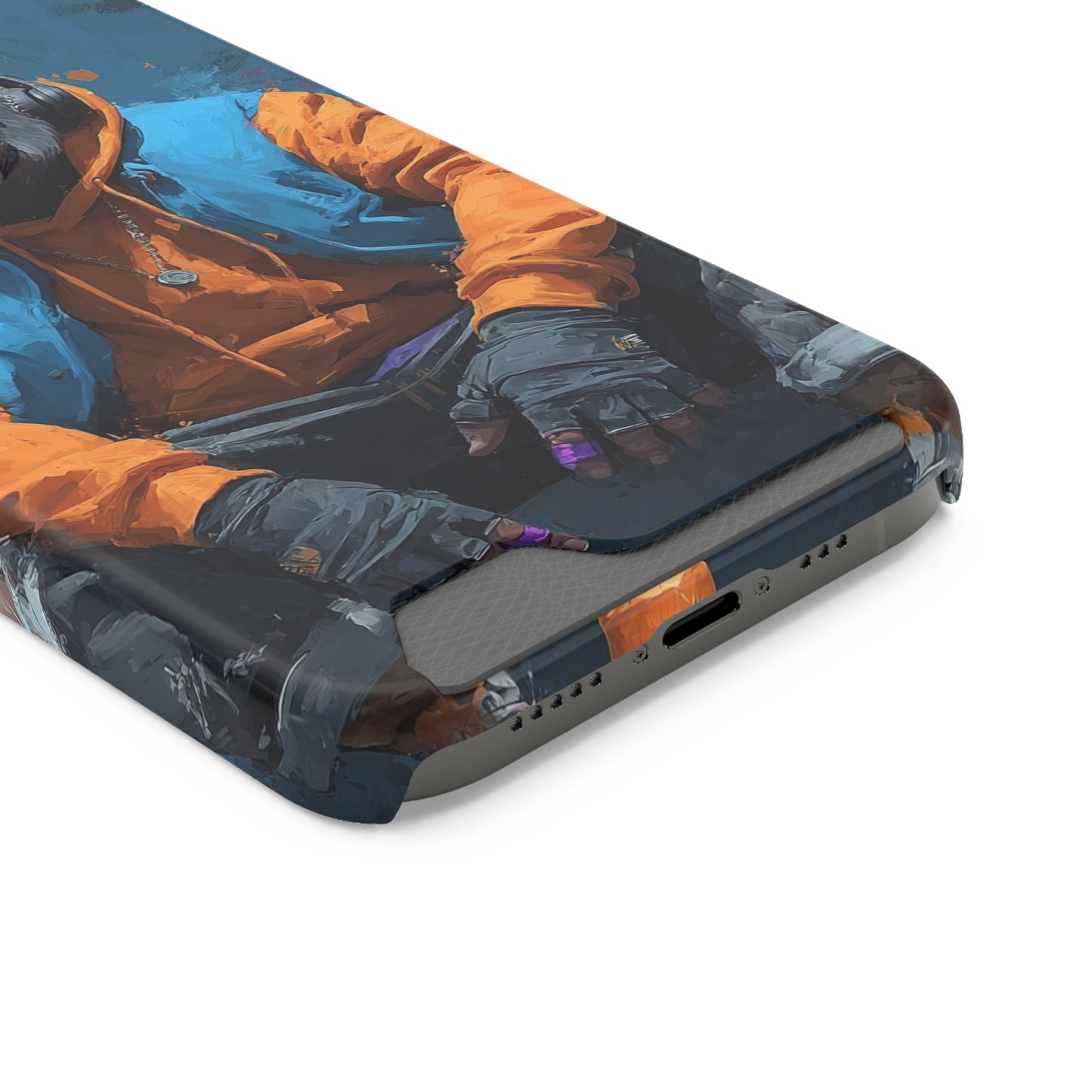 Trendy Phone Case with Card Holder, Stylish Smartphone Protector, Unique Gift for Teens, Graphic Phone Cover, Cool Accessories