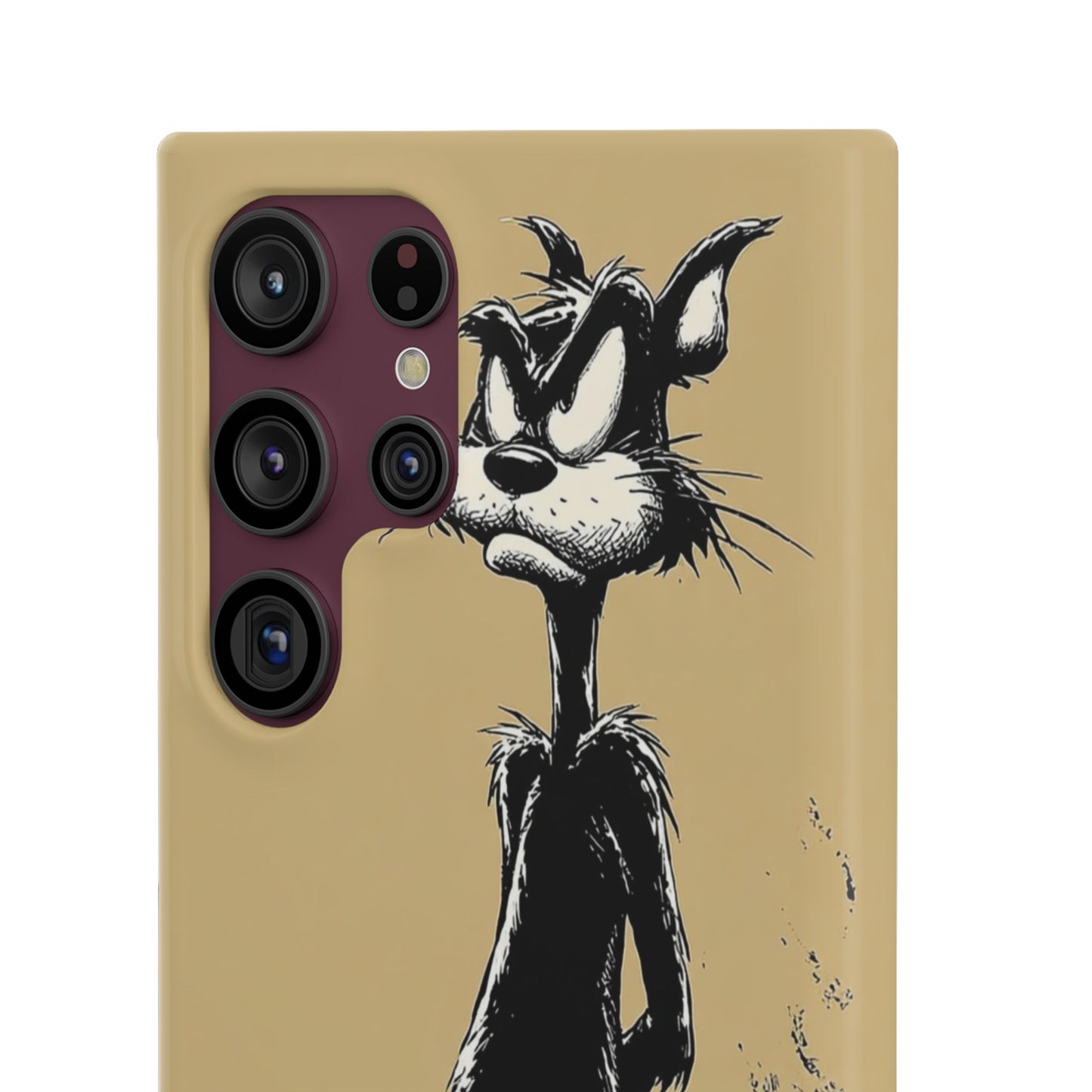 Whimsical Cartoon Snap Case, Fun Phone Cover, Unique Gift for Cat Lovers, Vibrant Art Case, Ideal for Birthdays