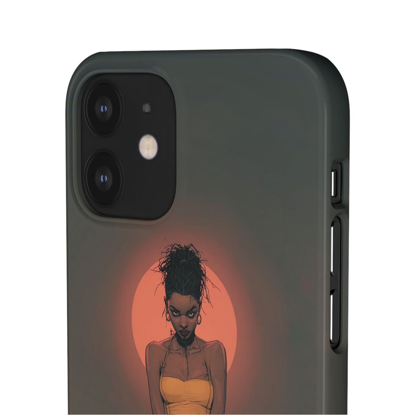 Creepy Vampire Girl Snap Case, Halloween Style iPhone Samsung Cover, Spooky Gothic Phone Accessories, Scary Horror Character Device
