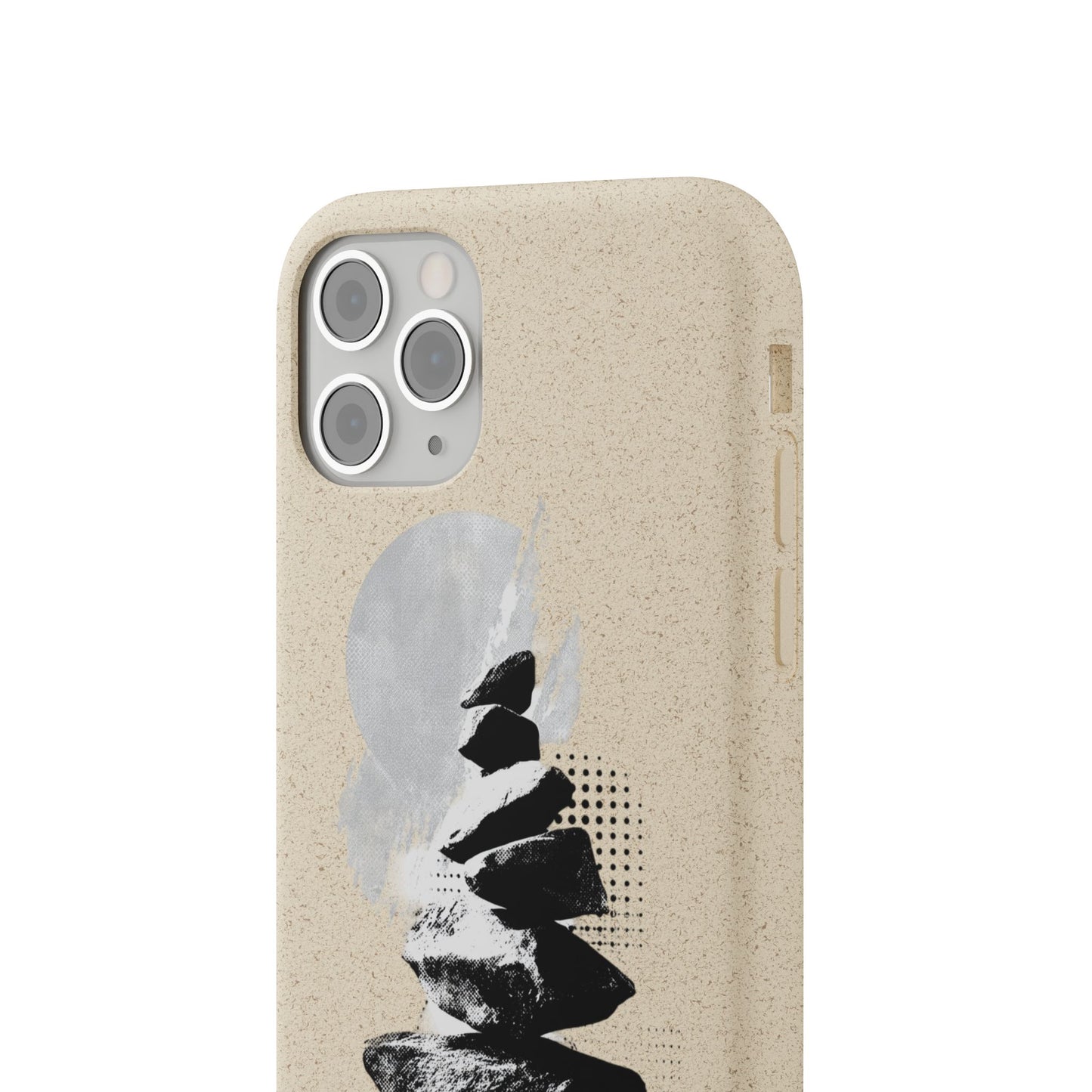 Biodegradable Plastic Free Phone Case Minimalistic Cairn Design Suitable For Iphones And Samsungs