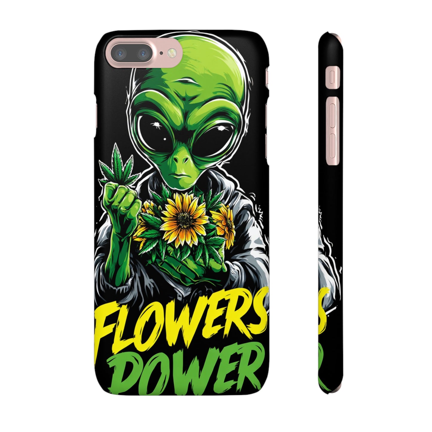 Alien Floral Snap Cases, Fun Phone Case, Gifts for Sci-Fi Lovers, Cute Alien Decor, Unique Tech Accessories