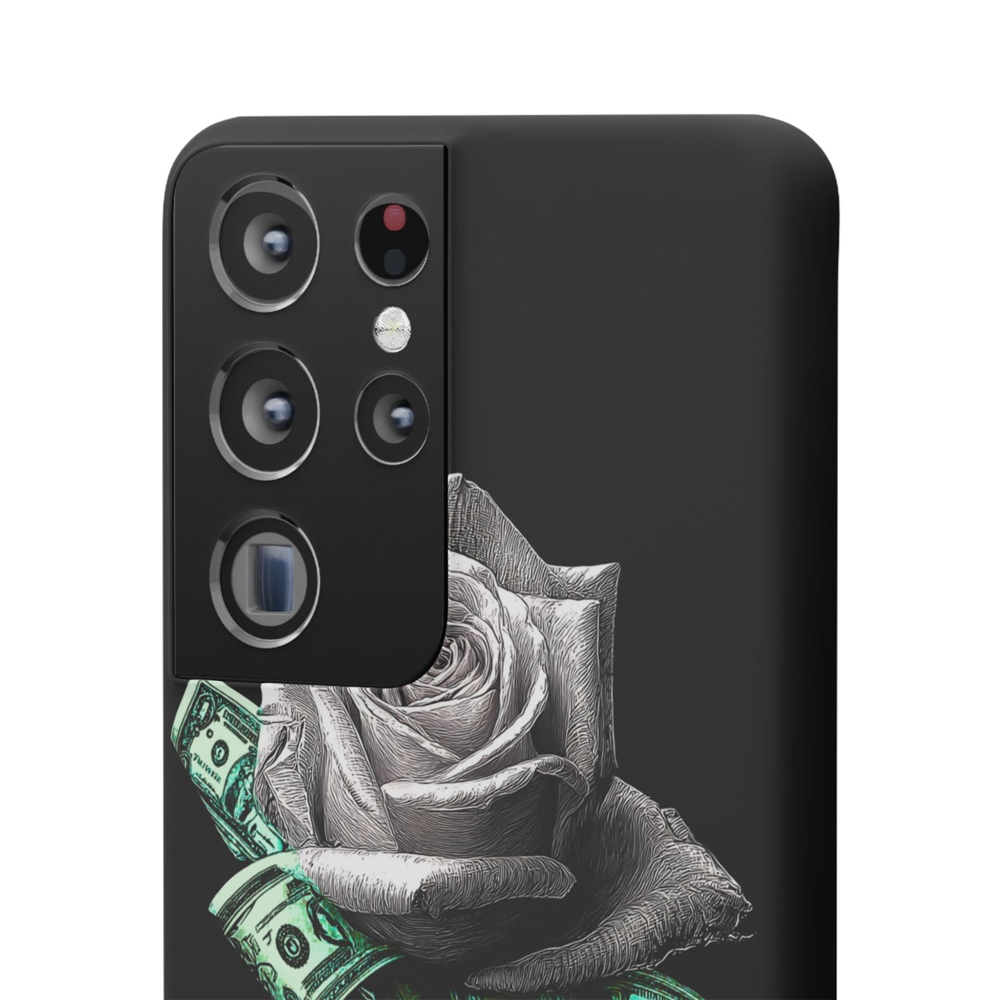 Stylish Rose & Money Snap Case - Floral Phone Protection, Trendy Gift for Him/Her, Birthday Present, Accessories for Teens