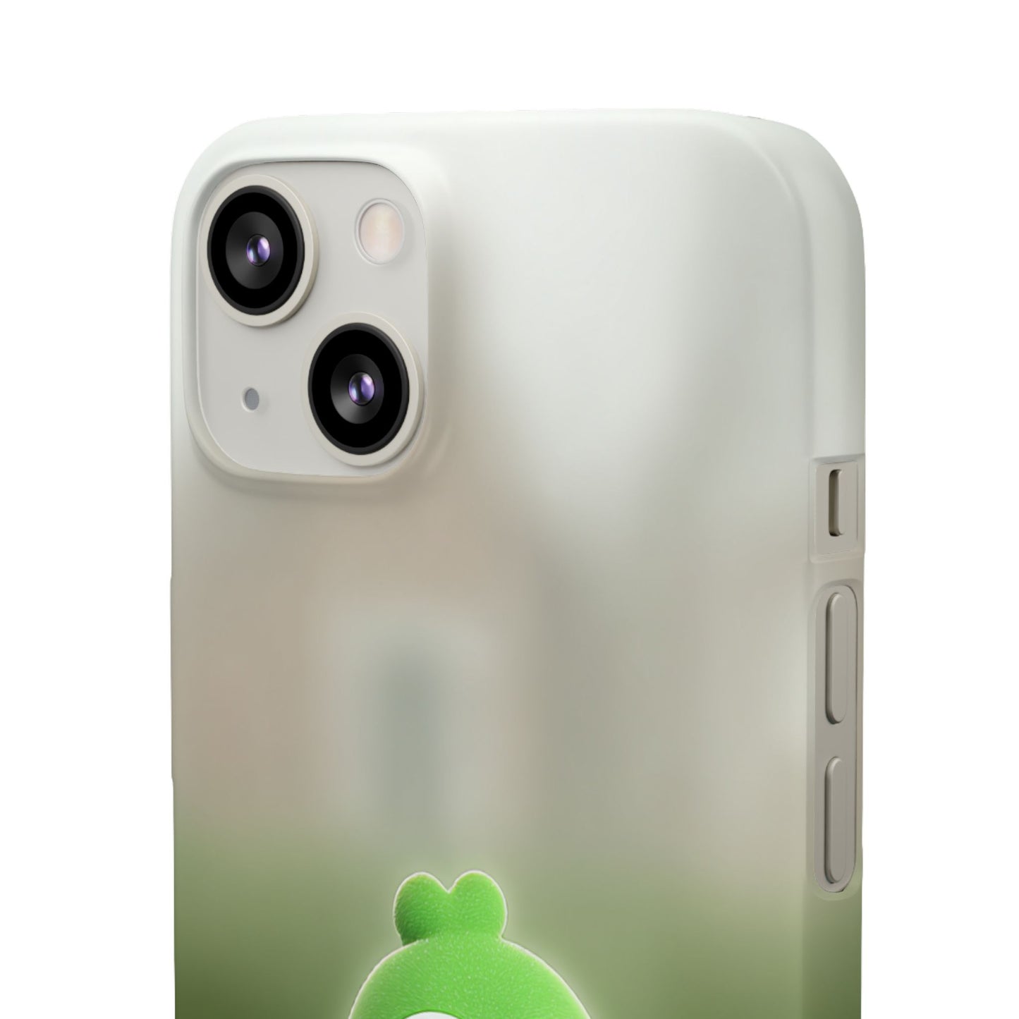Cute Green Creature Phone Case, Snap Cases, Green Monster Phone Cover, Fun Phone Accessory, Playful Gift for Kids
