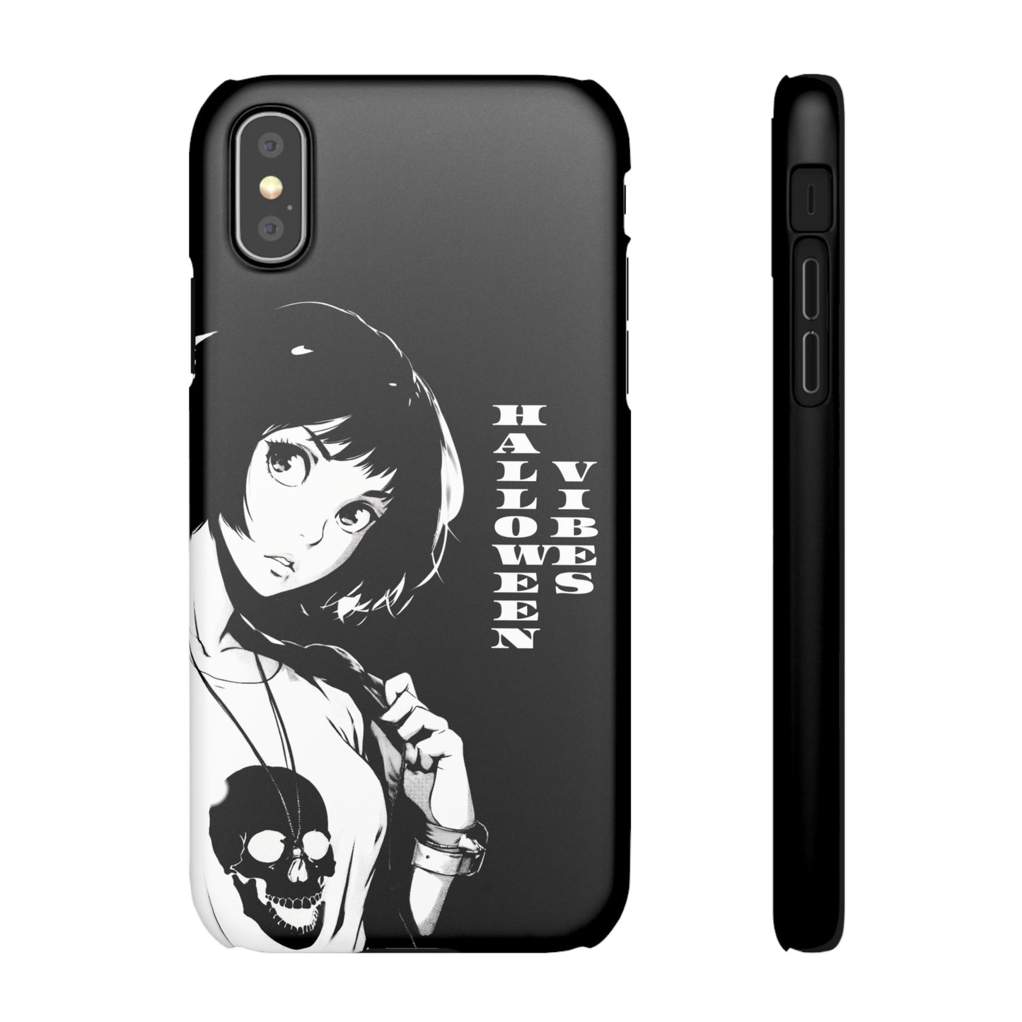 Halloween Vibes Snap Case Black and White Protective Phone Cover for iPhone and Samsung