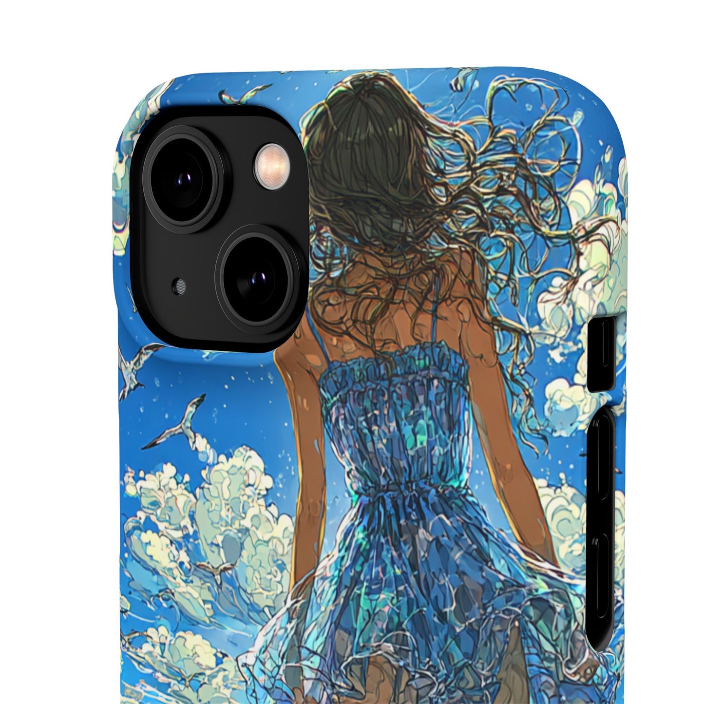 Summer Breeze Snap Case, Ocean Art Phone Cover, Beach Vibes Cell Case, Gift for Her, Custom Phone Accessory