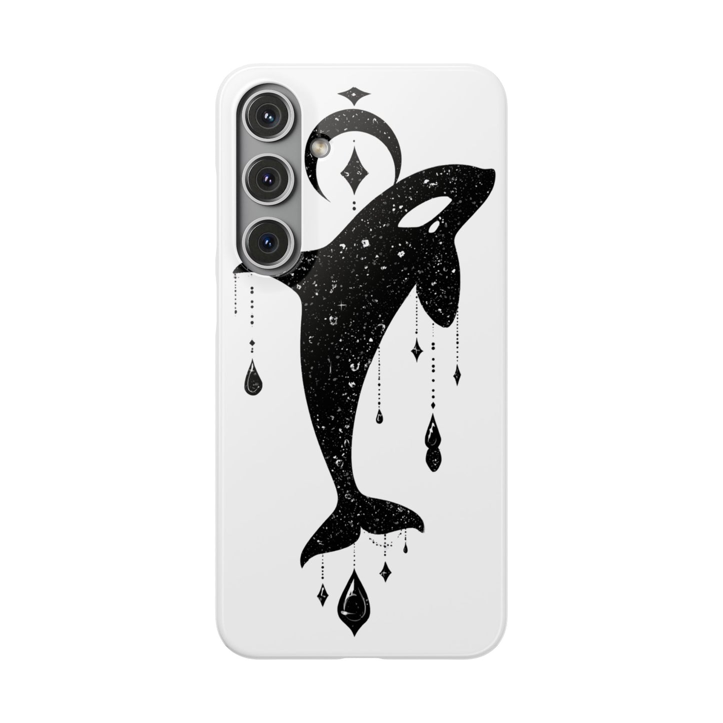 Celestial Orca Snap Case | Phone Cover, Whale Lover Gift, Cosmic Decor, Unique Art, Ocean Vibe
