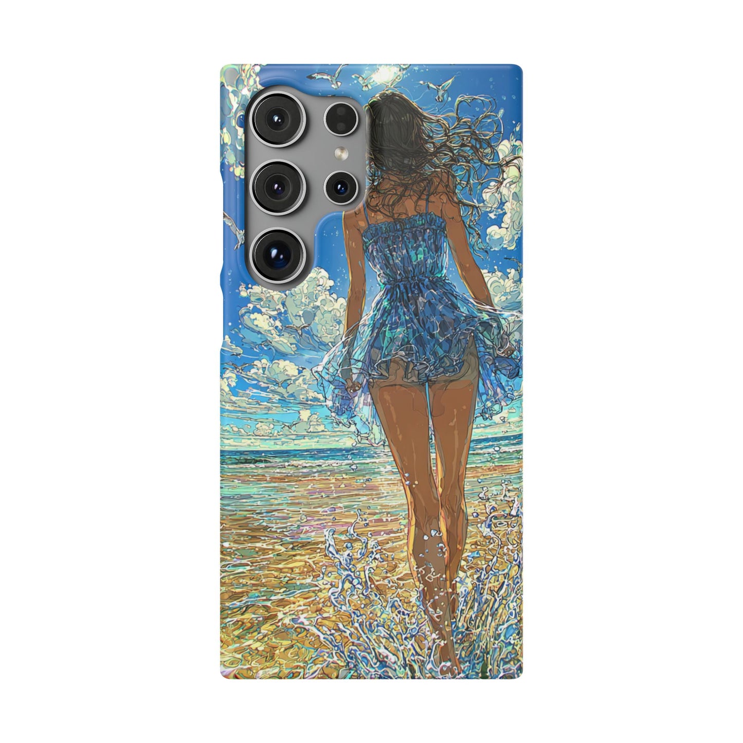 Summer Breeze Snap Case, Ocean Art Phone Cover, Beach Vibes Cell Case, Gift for Her, Custom Phone Accessory
