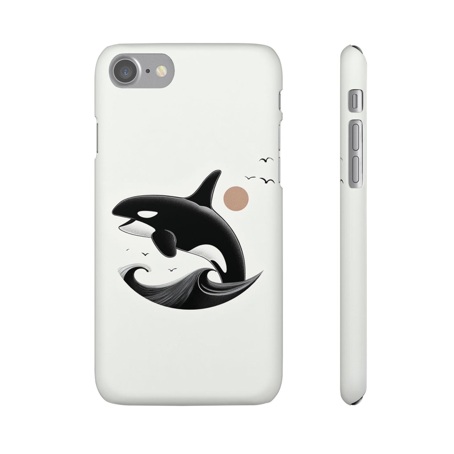 Whale Splash Phone Case | Ocean Lover Gift, Marine Art, Snap Cases, Cute Whale Design, Custom Phone Accessories
