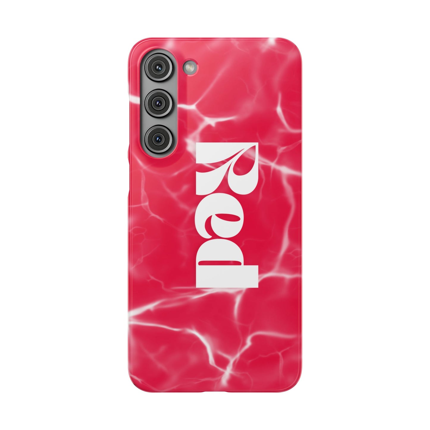 Vibrant Red Snap Case for iPhone, Trendy Phone Cover, Gift for Her, Summer Accessory, Stylish Tech Protection