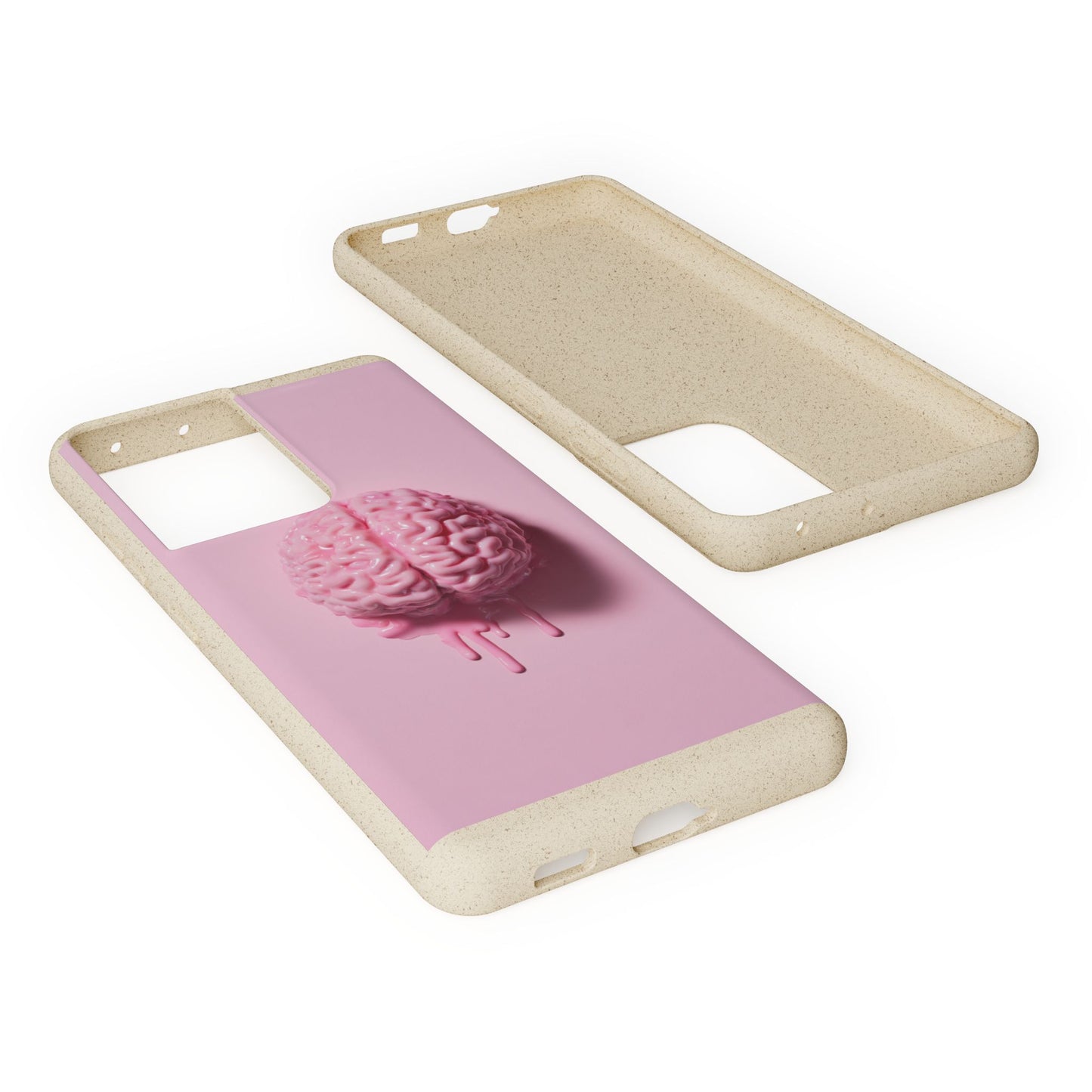 Eco-Friendly Brain Design Phone Case, Biodegradable Phone Cover, Unique Gift for Tech Lovers, Sustainable Accessory, Cute Phone Case